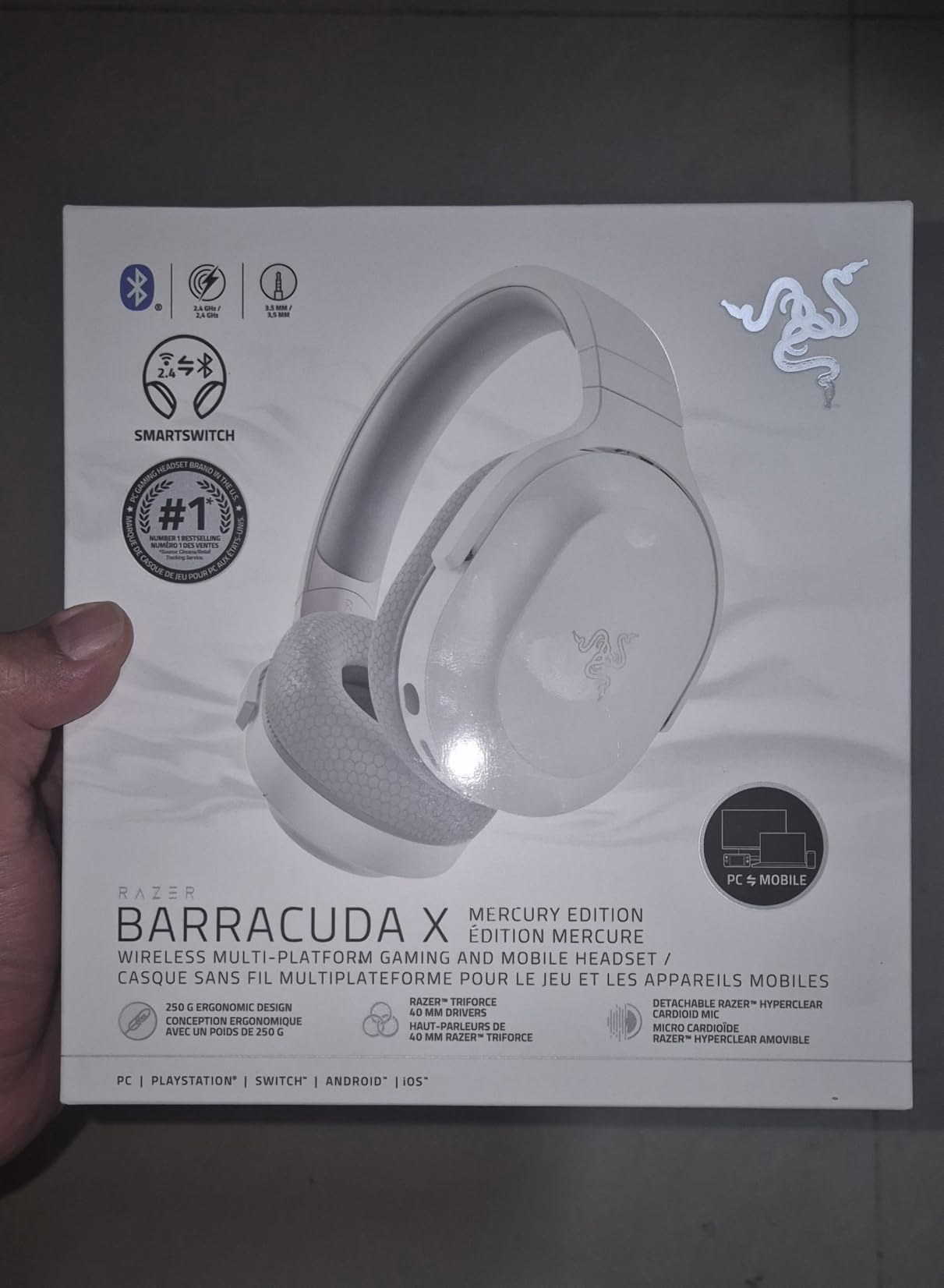 Razer Barracuda X Wireless Gaming & Mobile Headset, Black customer photo 1