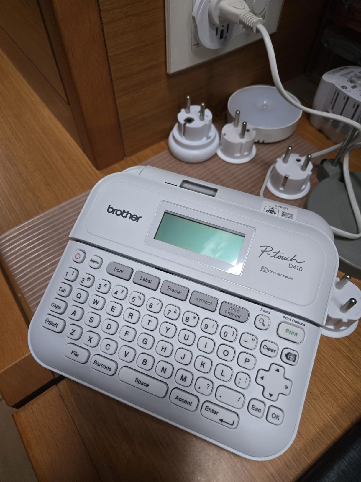Brother P-Touch PT-D410 Home / Office Advanced Label Maker | Connect via USB to Create and Print on TZe Label Tapes up to ~3/4 inch, White | USB-Connected Label Maker, Prints on Brother Tze Tapes Up to 18mm. Includes Sample Tape, AC Adapter and USB Cable customer photo 1