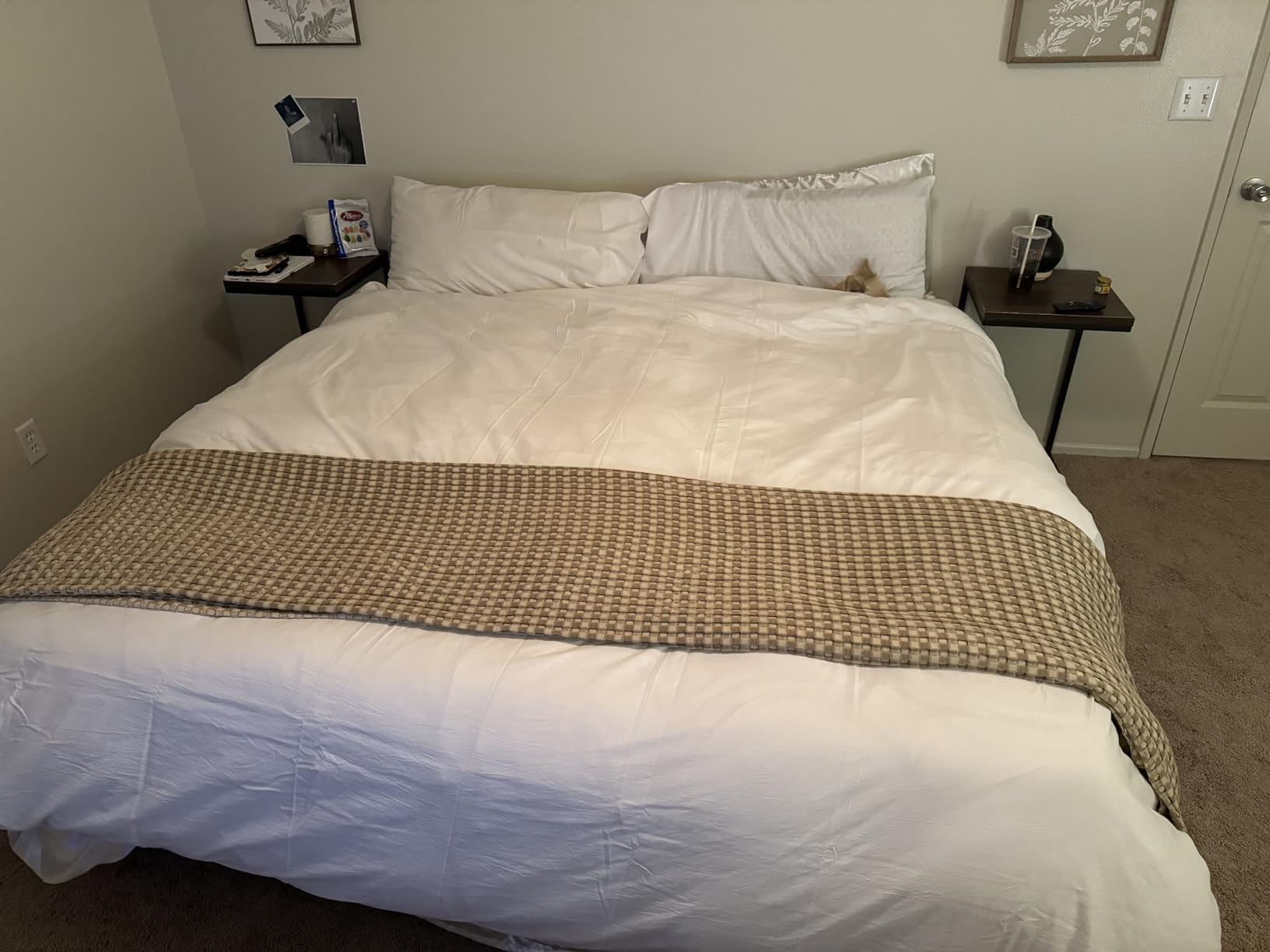 APSMILE All Season Down Feather Fibers Comforter Oversized King Size - Ultra-Soft High Fill-Power Hotel Collection Duvet Insert, Cloud Fluffy Medium Warm Quilt Comforter(120x98, White) customer photo 2