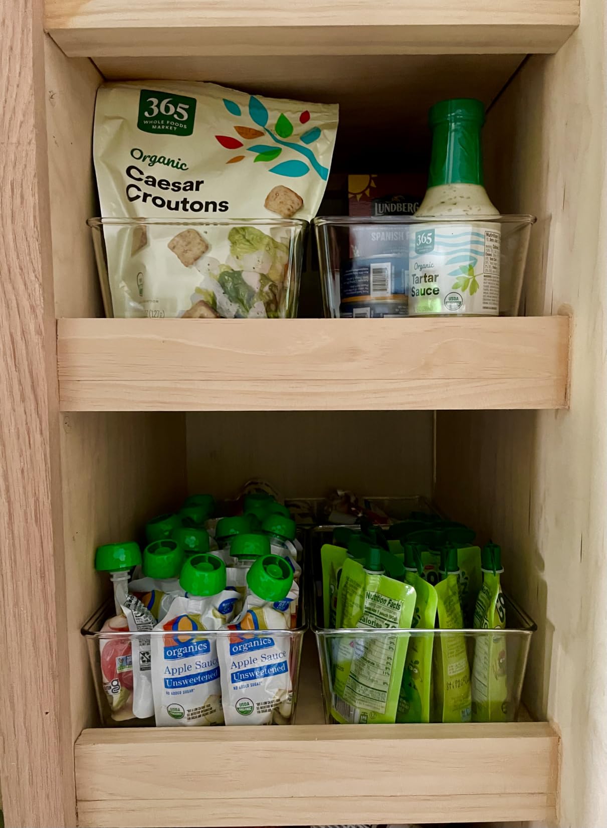 Vtopmart 8 Pack Food Storage Organizer Bins, Clear Plastic, 4 Compartments - For Pantry, Kitchen, Fridge and Cabinet Organization customer photo 2