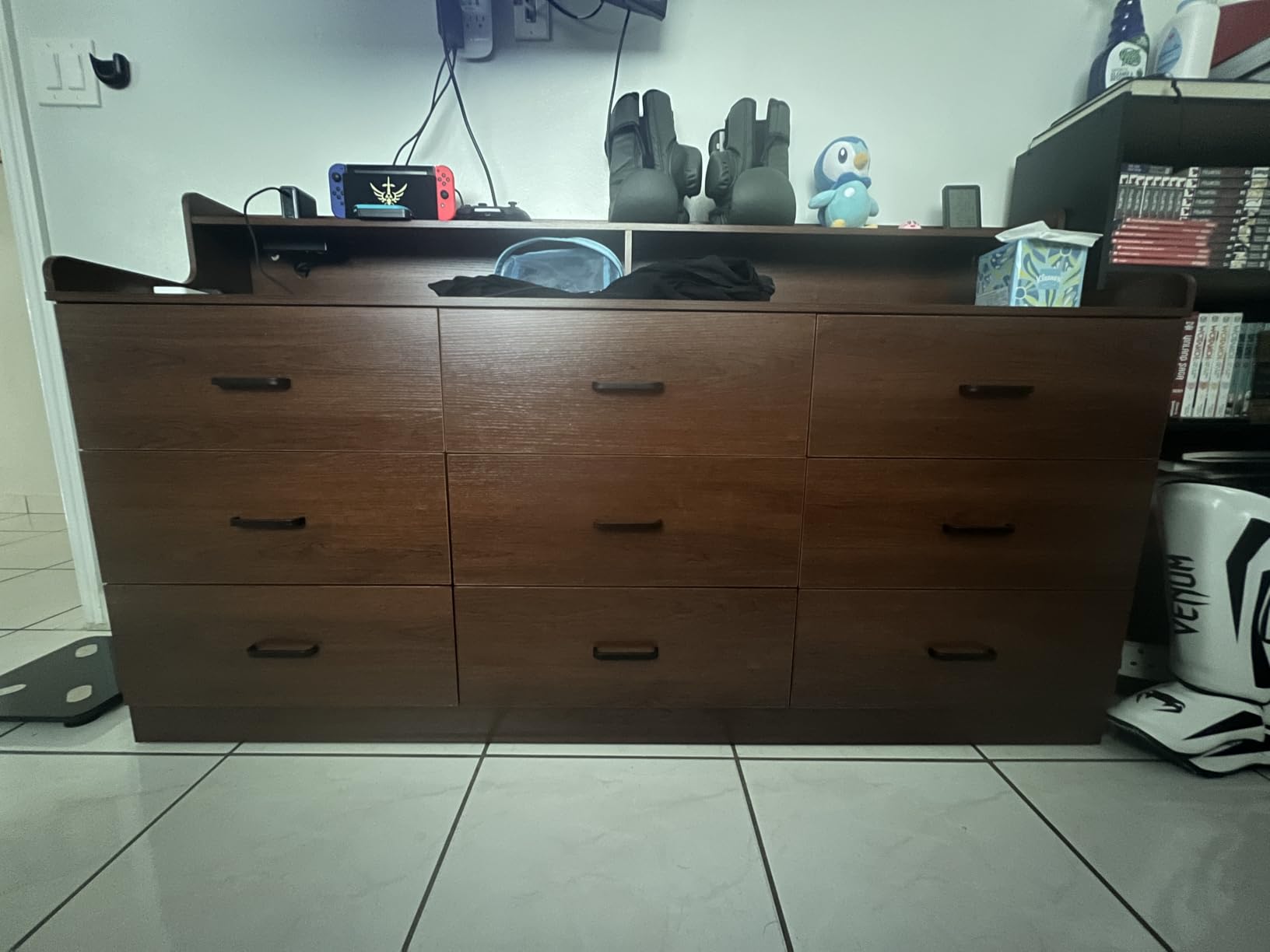 Dresser for Bedroom, 6 Drawer Double Dresser, Modern Chest of Drawers with Deep Drawers, TV Stand Large Storage Organizer for Living Room, Closet (Light Oak) customer photo 2
