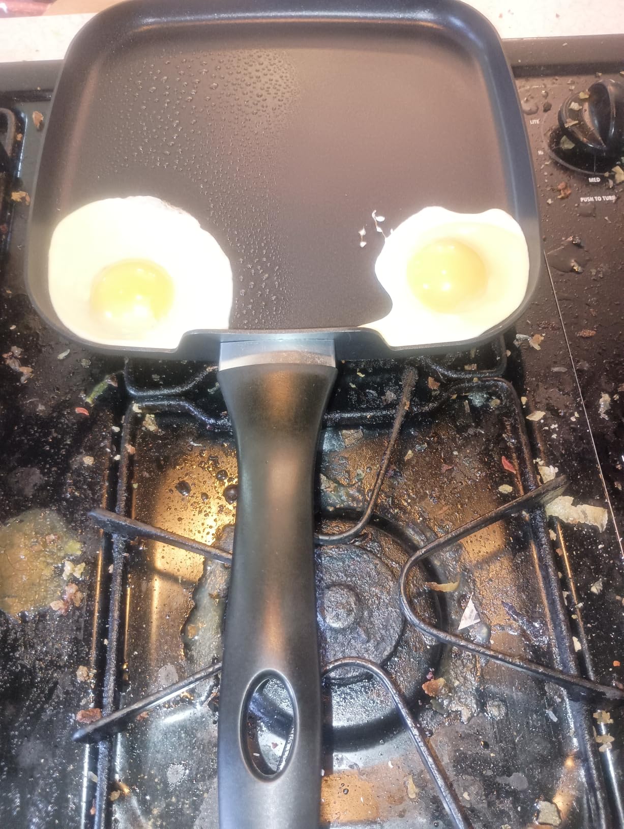 10 Inch Square Griddle Pan, Nonstick Grill Pan for Cooking Eggs, Omelettes, and More, Griddle Cookware, PFOA Free customer photo 1