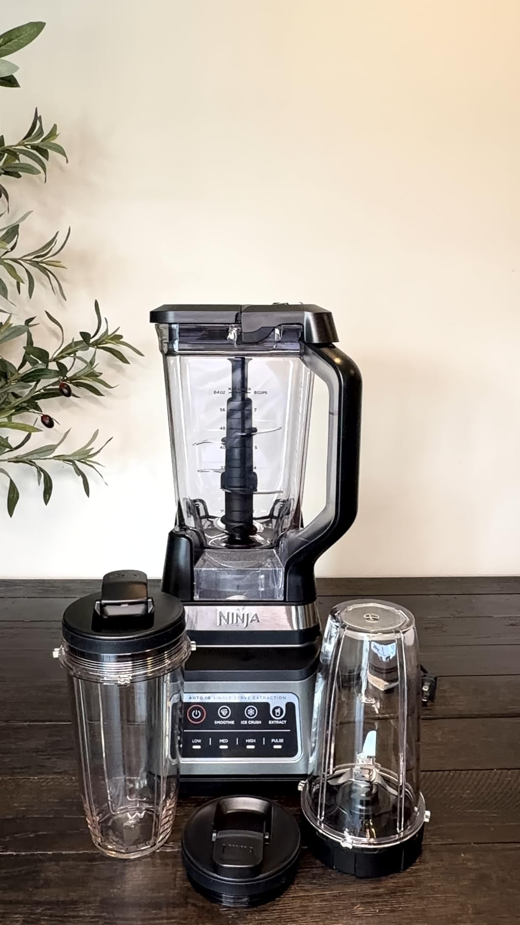 Ninja BN751 Professional Plus DUO Blender, 1400 Peak Watts, 3 Auto-IQ Programs for Smoothies, Frozen Drinks & Nutrient Extractions, 72-oz. Total Crushing Pitcher & (2) 24 oz. To-Go Cups, Black | 1400 peak-watt Total Crushing & Extractor blades. 3 Auto-iQ programs for smoothies. 72-oz pitcher + (2) 24-oz cups. customer photo 1