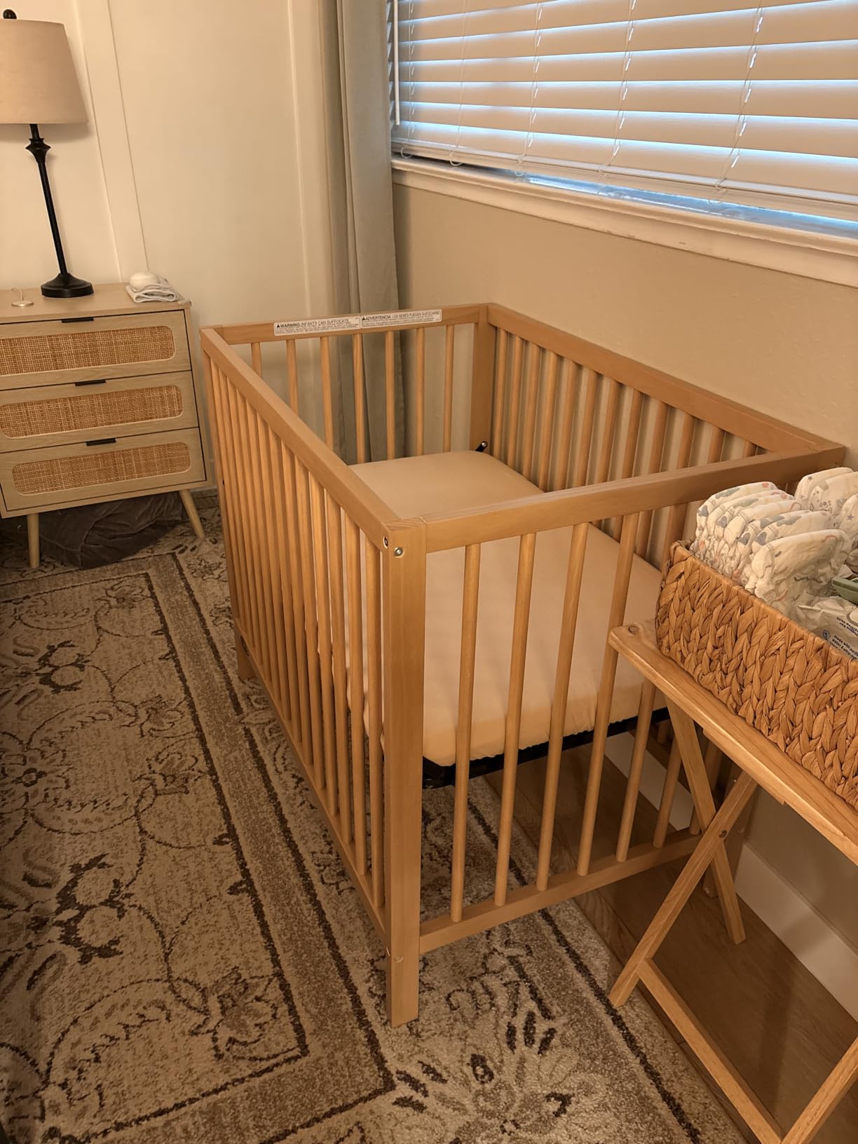 Graco Teddi 4-in-1 Convertible Mini Crib with Bonus Mattress, Driftwood | GREENGUARD Gold Certified, 2.75-Inch Water Resistant Mattress Included, Small Spaces Crib, Easy 30-Minute Assembly customer photo 1