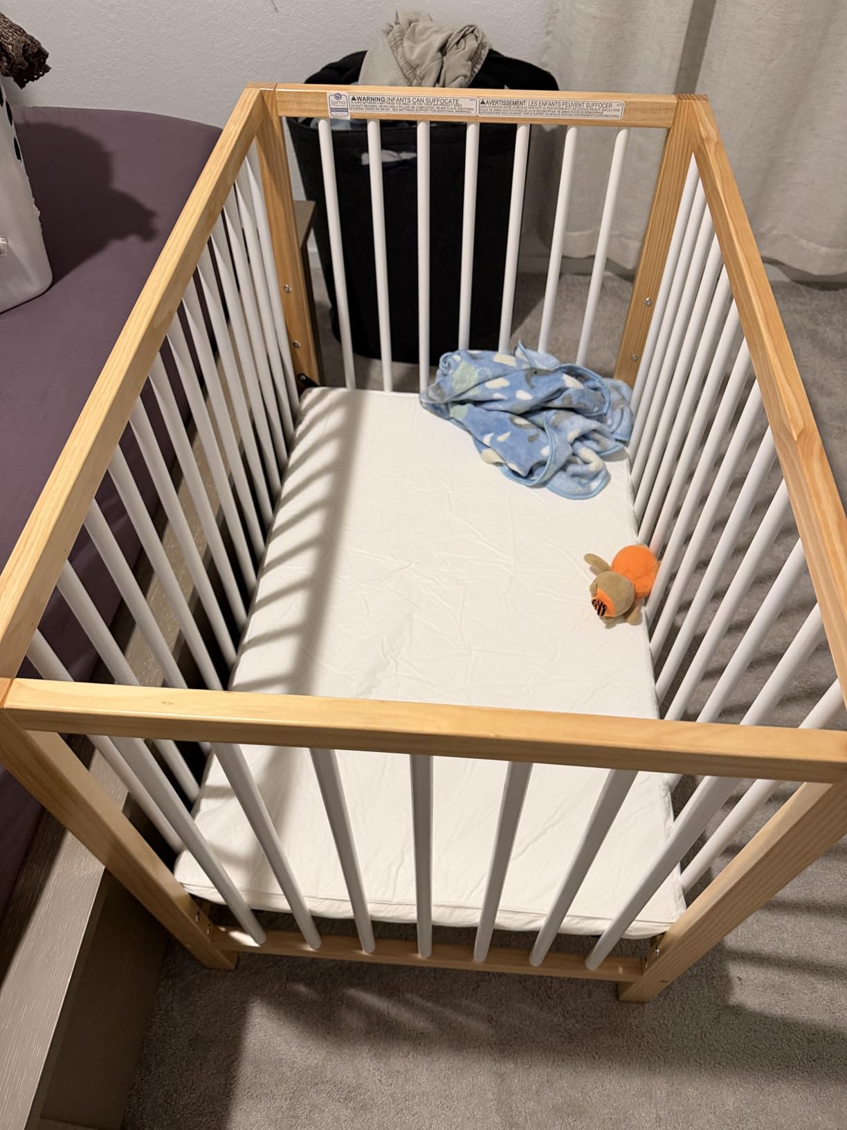 Graco Teddi 4-in-1 Convertible Mini Crib with Bonus Mattress, Driftwood | GREENGUARD Gold Certified, 2.75-Inch Water Resistant Mattress Included, Small Spaces Crib, Easy 30-Minute Assembly customer photo 2