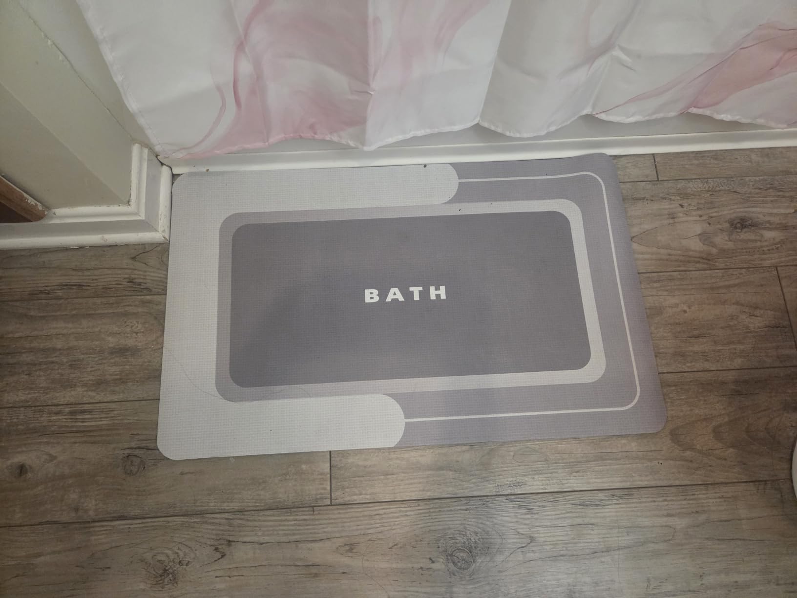 MontVoo Bath Mat, Bathroom Mat Rug Non Slip Super Absorbent Stain Resistant Quick Dry Thin Bath Rug, Bath Mats for Bathroom Floor Bathtub Vanity, 17
