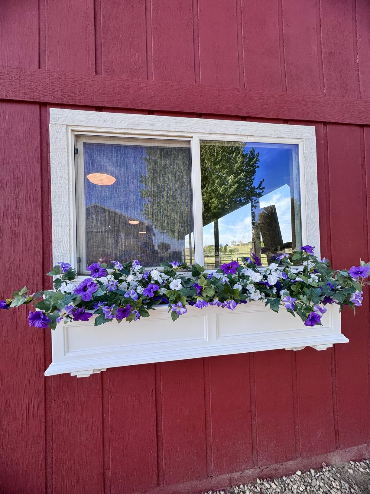 Mayne Fairfield 24in Self-Watering Rectangular Window Box Planter, Black | Self-watering, All season, Fade resistant, Mounting brackets included, Built-in overflow, 15-year warranty customer photo 2