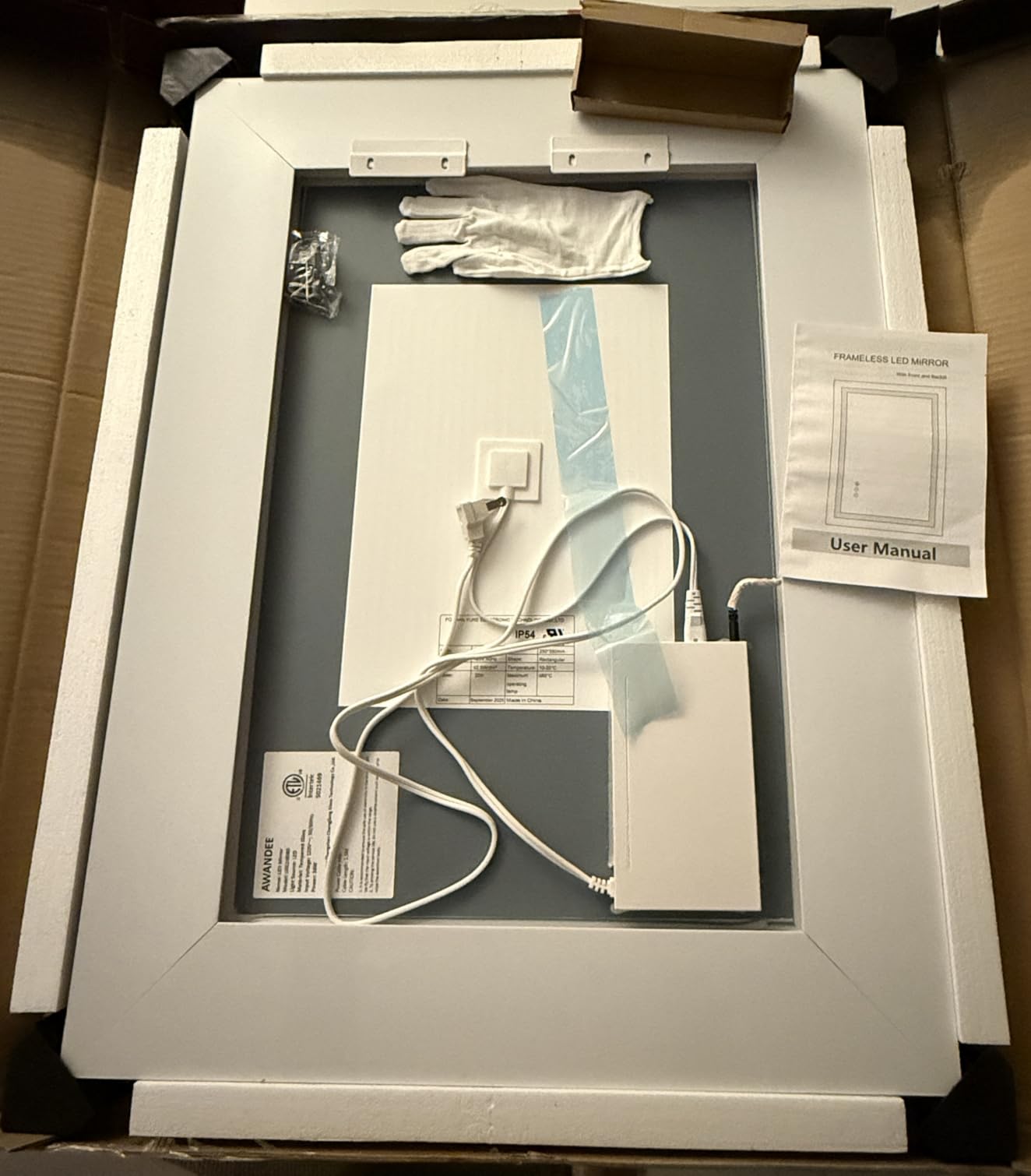60x40 LED Bathroom Mirror, Backlit & Front Lit Lighted Mirror | Anti-Fog Vanity Mirror with Lights, 3 Color Dimmable, Memory, Shatterproof, Tempered Glass, CRI95, UL Listed, Wall Mounted customer photo 1