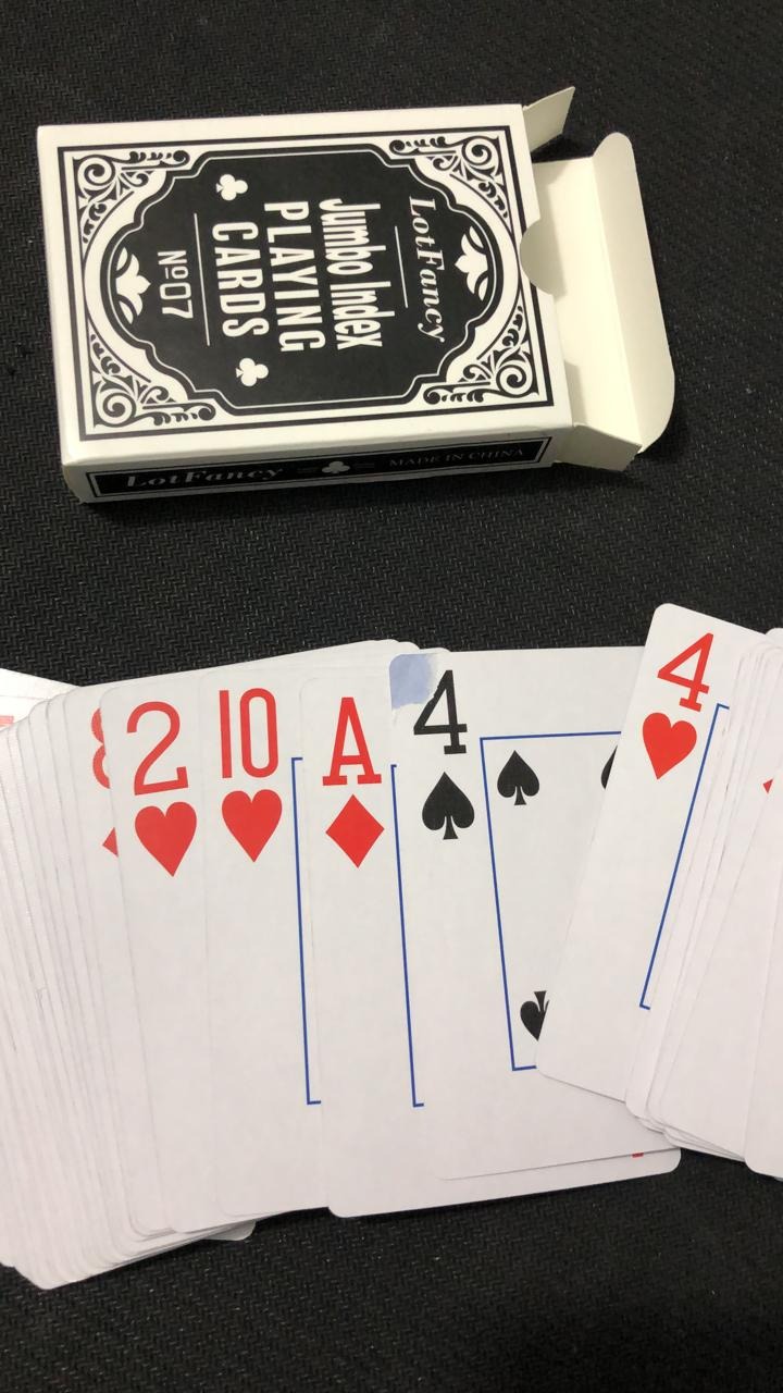 LotFancy Playing Cards 2 Pack, Large Print, Jumbo Index Decks of Cards (1 Black 1 Red), Poker Size, for Texas Hold'em, Blackjack, Euchre Cards Games customer photo 2