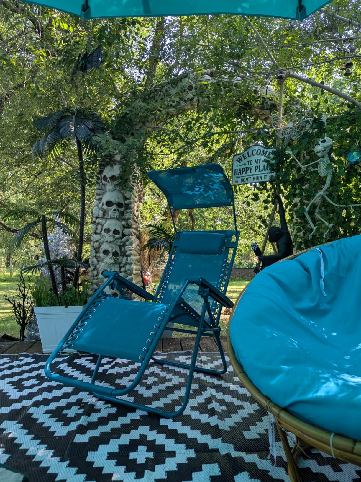 Best Choice Products Folding Zero Gravity Outdoor Recliner Patio Lounge Chair w/Adjustable Canopy Shade, Headrest, Side Accessory Tray, Textilene Mesh - Burnt Orange customer photo 1