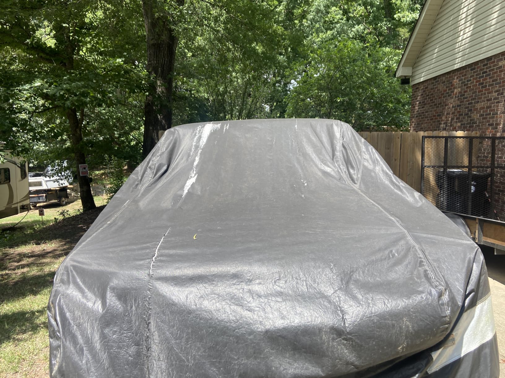 10 Layers Car Cover Waterproof All Weather for Large SUV,100% Waterproof Outdoor Car Covers Rain Snow UV Dust Protection. Custom Fit for Chevy Tahoe, Traverse, Mercedes GLS, QX80, Patrol,etc customer photo 2