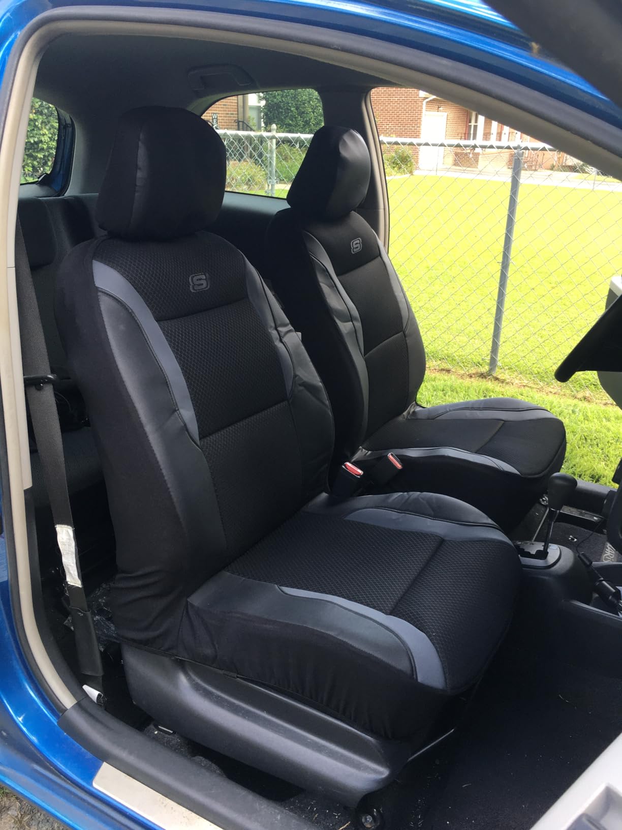Skechers Memory Foam Seat Covers, Air Cool Mesh Thick Car Seat Covers, Front Seats Airbag Compatible, Universal Automotive Comfort for Most Cars, Vans, Trucks, SUV, Black customer photo 1