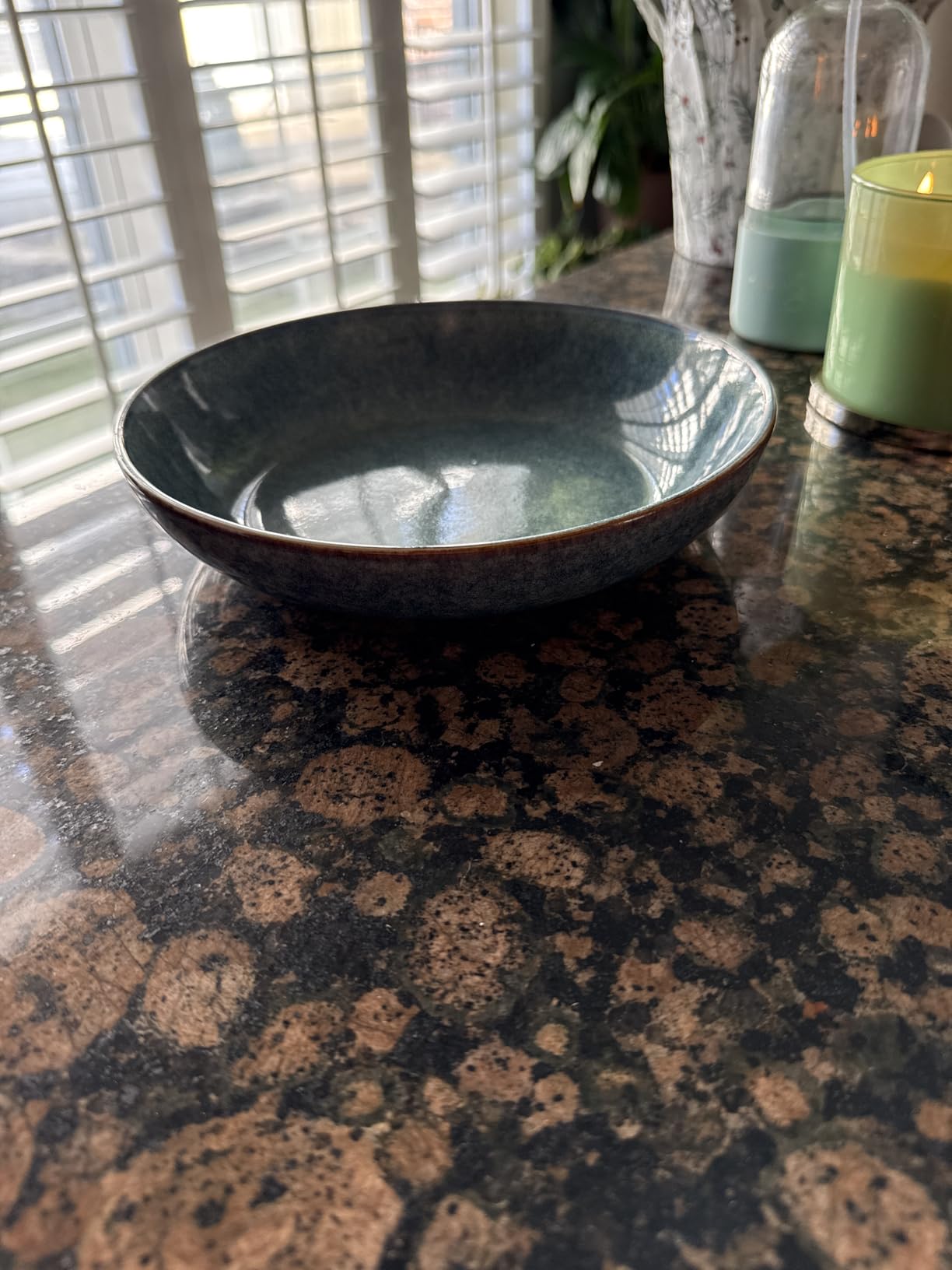 AmorArc 8.5'' Ceramic Pasta Bowls Set of 4, 36oz Large Stoneware Bowls Set | Large Dinner Serving Bowls Set, Wide Bowl Plate for Pasta, Salad, Soup, Microwave Safe, Reactive Glaze-Cappuccino customer photo 1