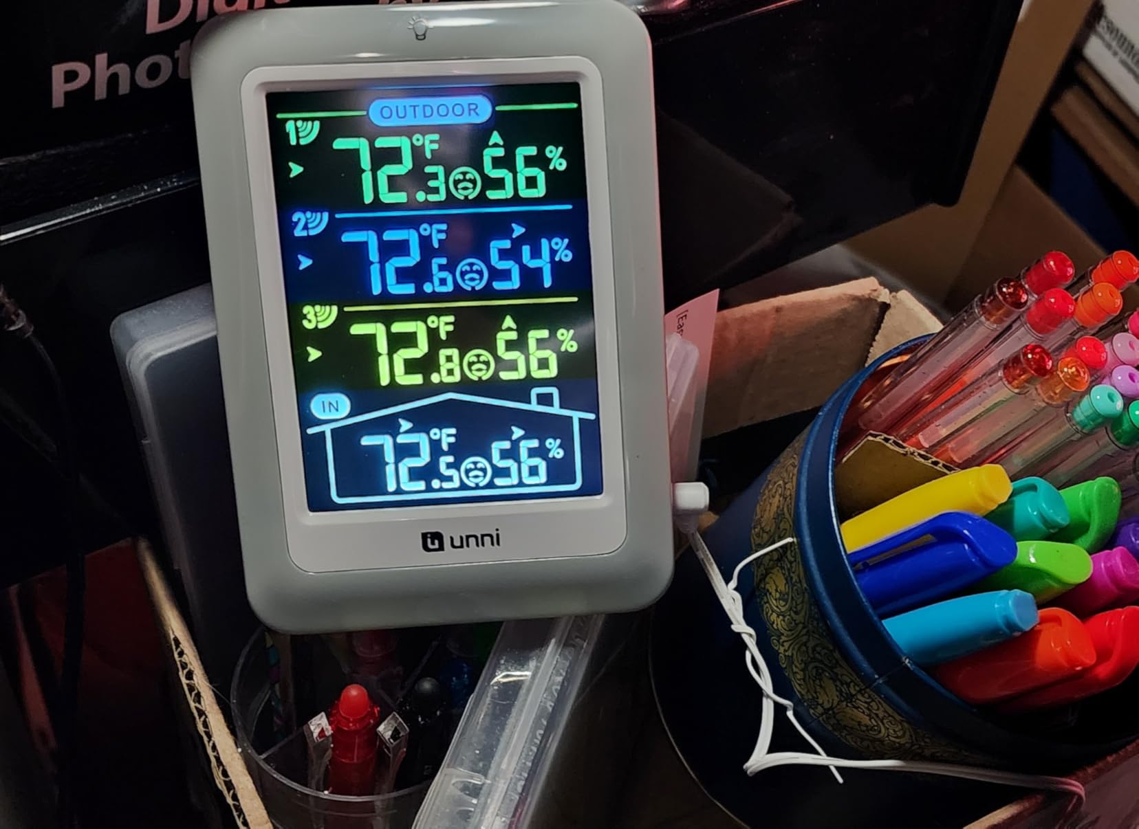 Indoor Outdoor Thermometer Wireless, 4.5 Inch Display Digital Hygrometer Thermometer Temperature Humidity Monitor with 330ft Range Sensor and Adjustable Backlight customer photo 2