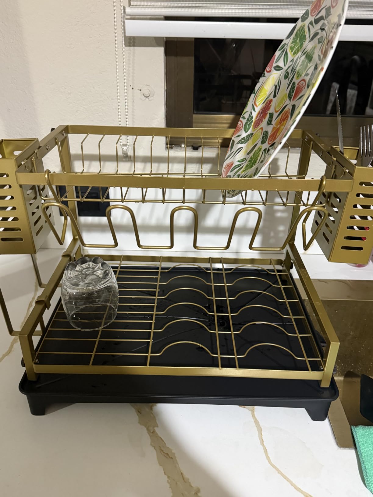 Dish Drying Rack: 2 Tier Dish Racks for Kitchen Counter and Sink | Large Dish Drying Rack with Drainboard & Utensil Holders - Stainless Steel Dish Drainers Kitchen Organization and Storage customer photo 1