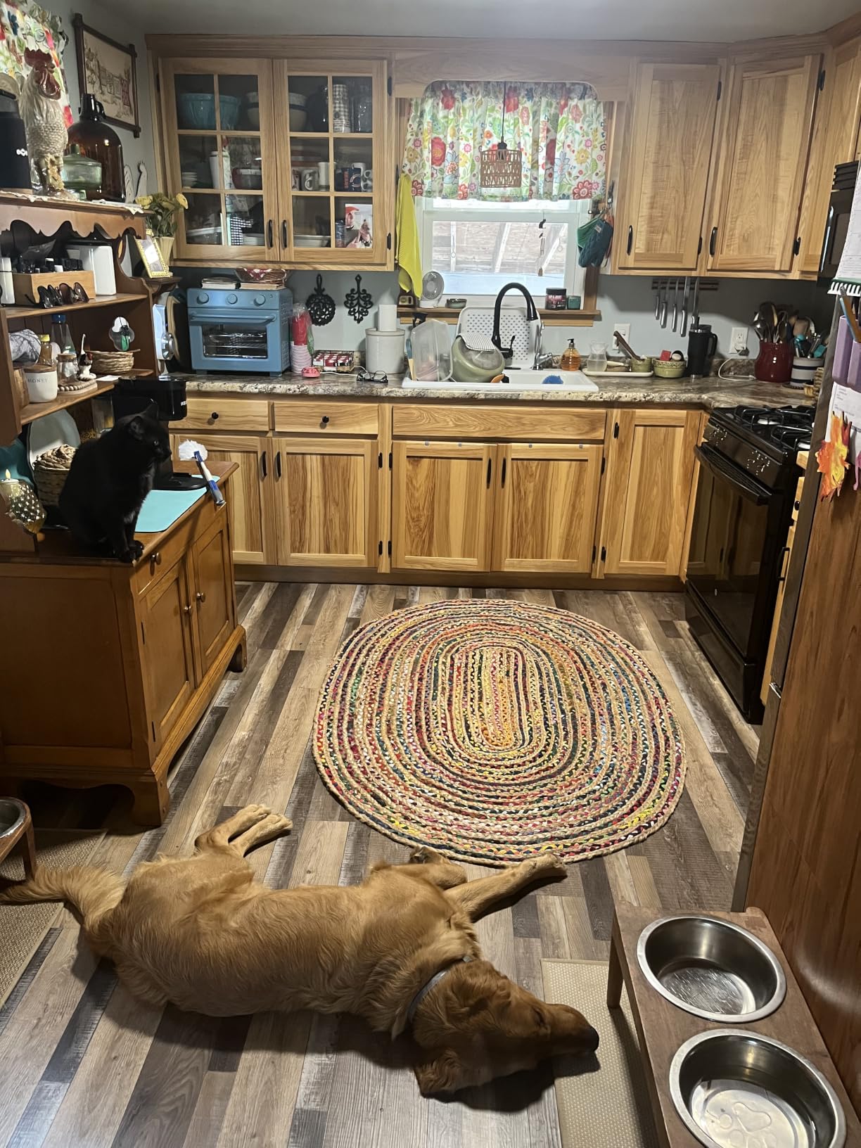 COTTON CRAFT Jute Chindi Braid Rag Rug - 3 Feet Round Multi Color Area Rug | Handwoven Reversible Jute & Natural Recycled Cotton Boho Farmhouse Rustic Area Accent Rug - Living Room Carpet Home Decor customer photo 1