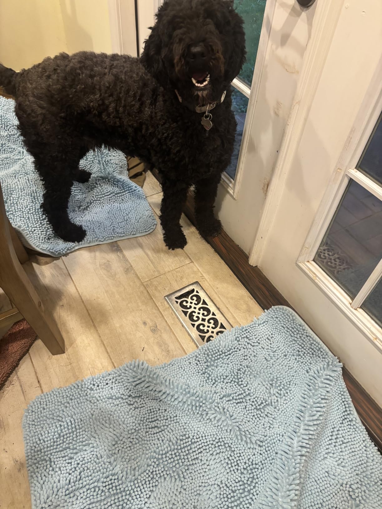 OLANLY Bathroom Rugs 30x20, Extra Soft Absorbent Chenille Bath Rugs, Grey, Quick-Drying Rubber Backing, Machine Washable Bath Mat for Bathroom Floor, Tub and Shower customer photo 1
