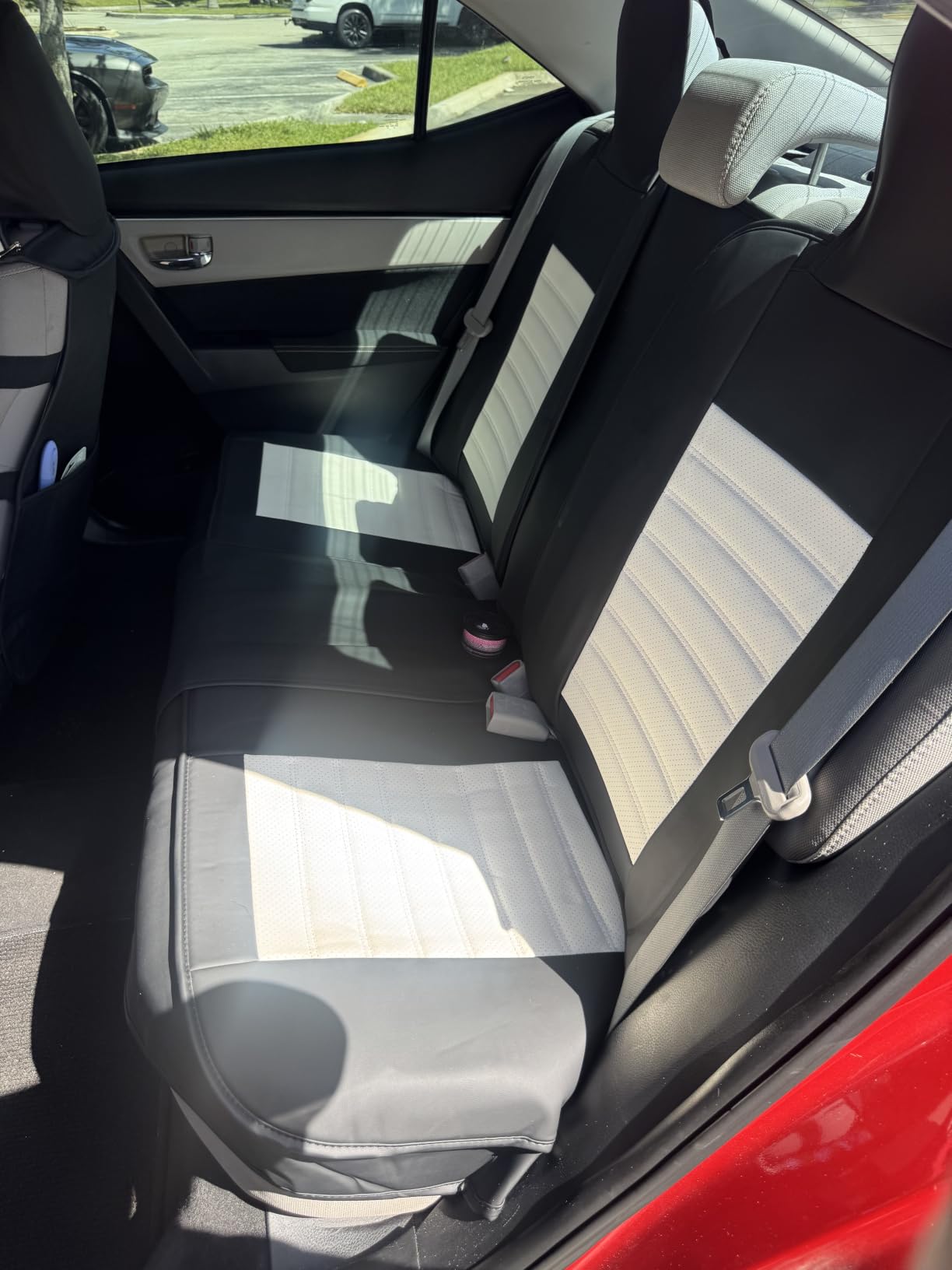HChengkikz Nappa Leather Car Seat Covers Full Set, Black Car Seat Protector 5 Seats, Waterproof Car Seat Cushion, Universal Automotive Seat Covers Fit for SUV Truck Pick-up Sedan, Front and Rear, Airbag Compatible customer photo 2