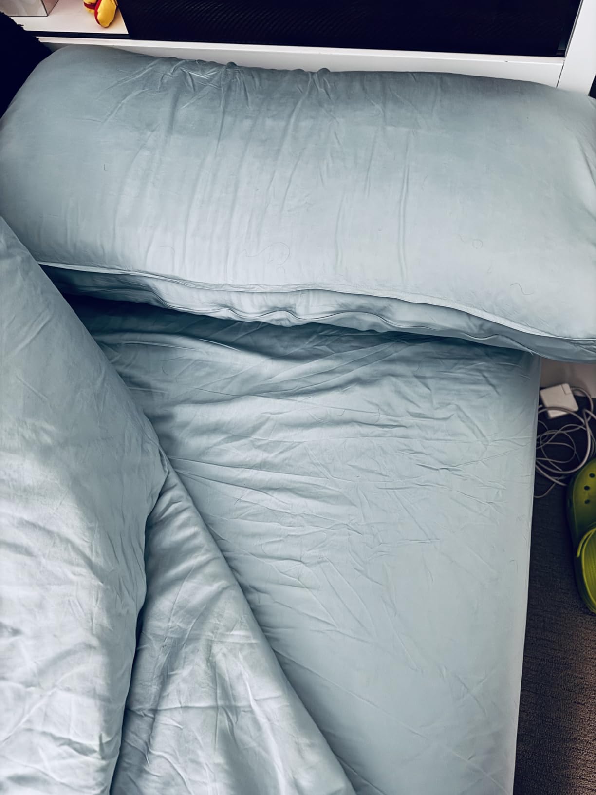 Kickoff Viscose Bamboo Sheets King Size 4-pc 100% Organic Bamboo Viscose Bed Cooling Sheets King Size Set Cool Bedding for hot Sleepers Sheet Set - Gift Ready Packaging (Pewter,K) customer photo 2