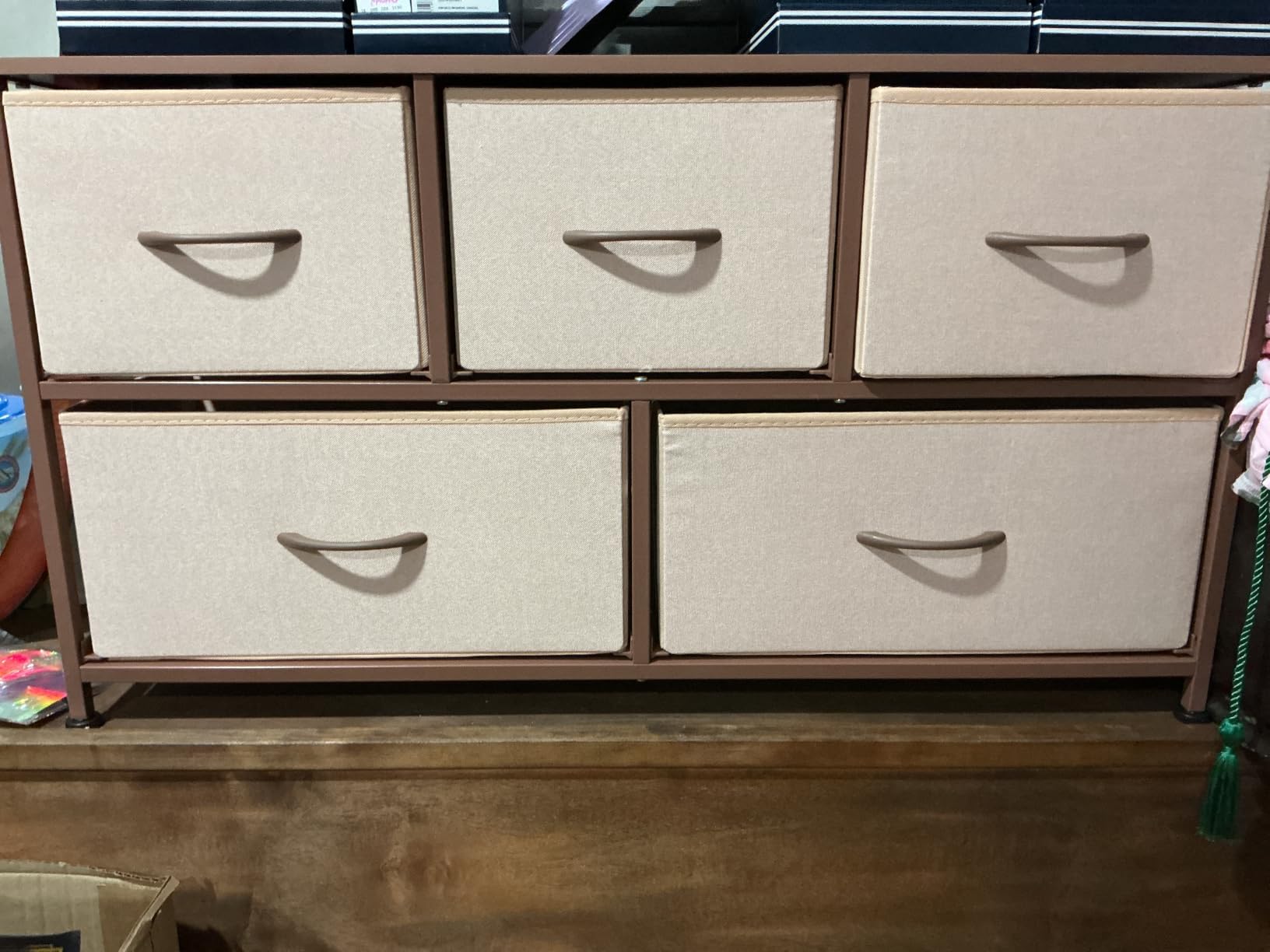 WLIVE Wide Dresser for Bedroom, 8 Drawer Chest of Drawers, White | 8 roomy fabric drawers, Wide storage design, Bedroom or closet use, Sturdy steel frame, Smooth wood tabletop customer photo 2
