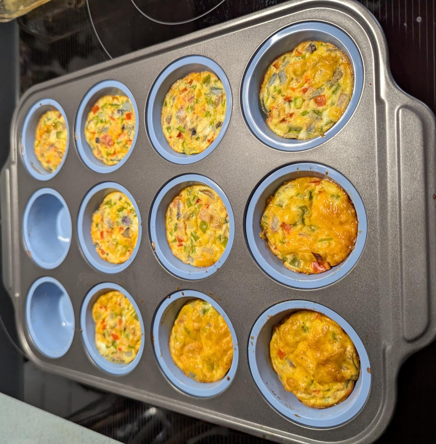 BRONYPRO Silicone Muffin Pans for Baking with Metal Frame, 12 Regular Size customer photo 2