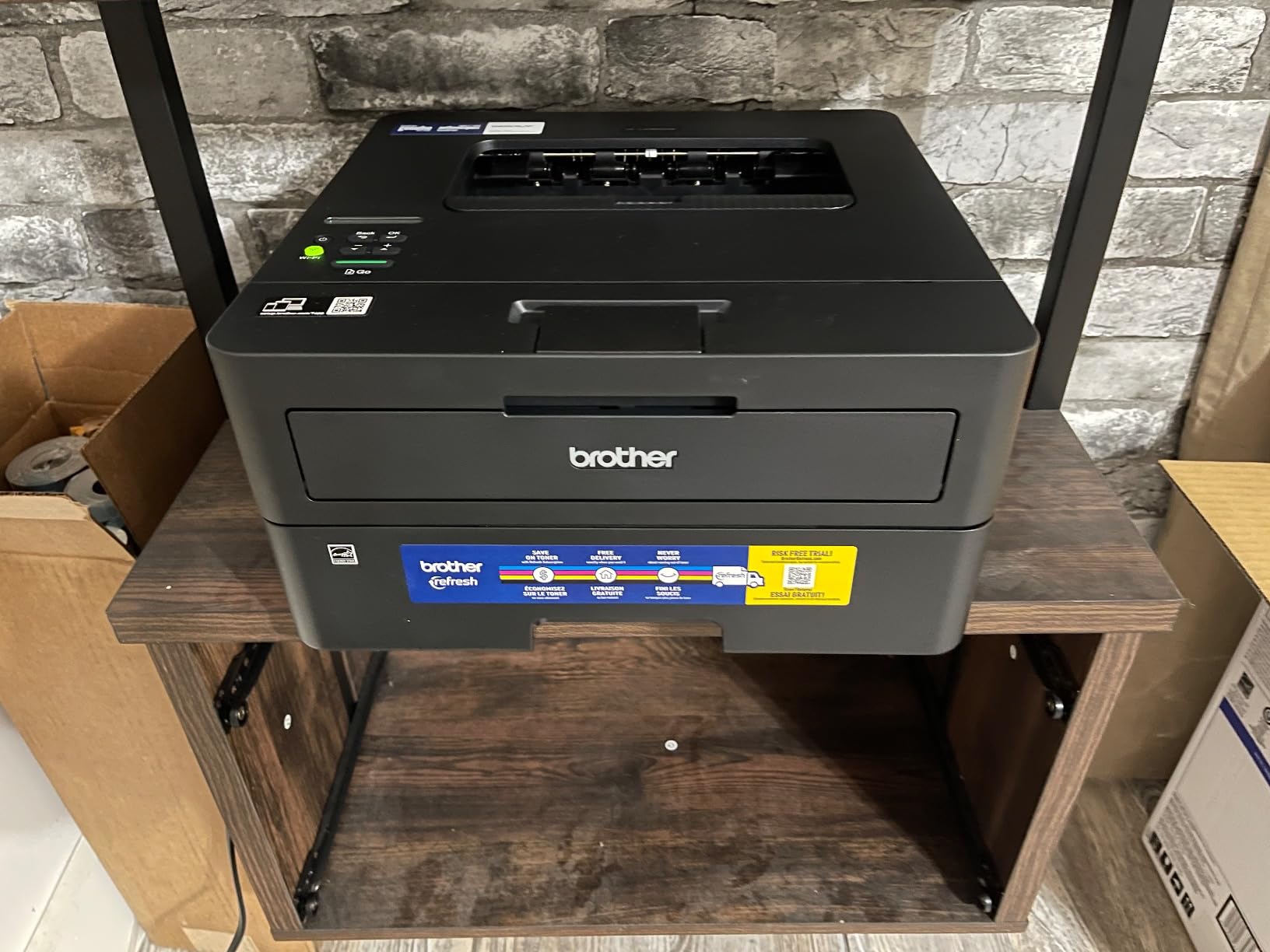 Brother HL-L2460DW Wireless Compact Monochrome Laser Printer with Duplex, Mobile Printing, Black & White Output | Includes Refresh Subscription Trial(1), Works with Alexa | Compact Wireless Monochrome Laser, Automatic Duplex, Ethernet and USB and WI-FI, Mobile Printing, Starter Toner ~700 Pages customer photo 1