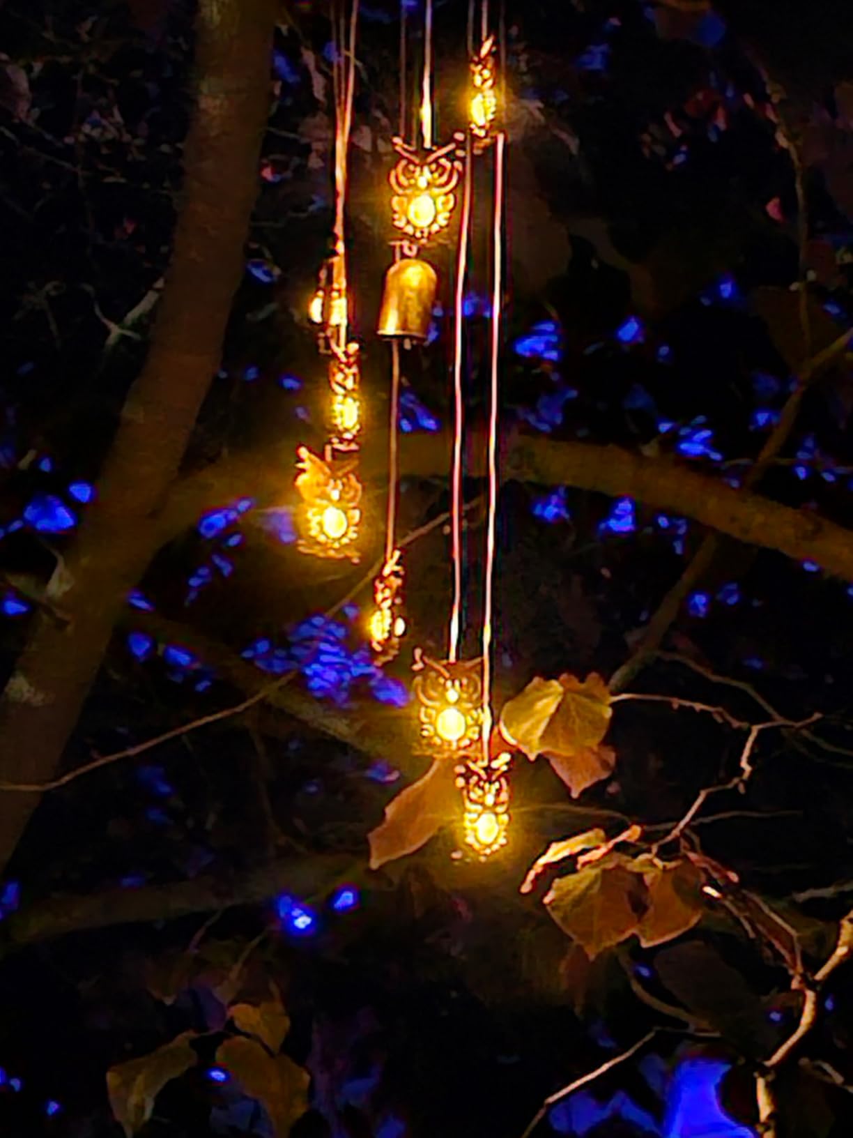 8 LED Solar Upgrade Solar Sun Moon Star Wind Chimes, Outdoor Warm LED Decor | Mom Gifts, Mothers Day, Grandma, Gift, Gifts for Wife, for Outside Hanging Lights customer photo 2