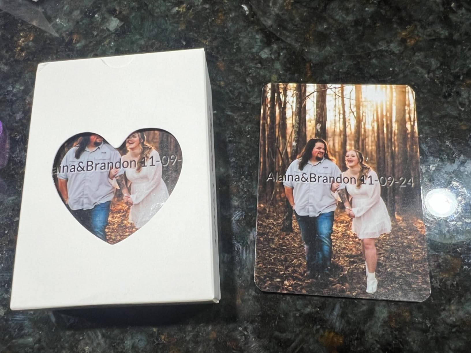 Custom Photo Playing Cards - Personalized Playing Cards with Photos, for Parties, Weddings, and More (Style1 - 1 Photo) customer photo 1