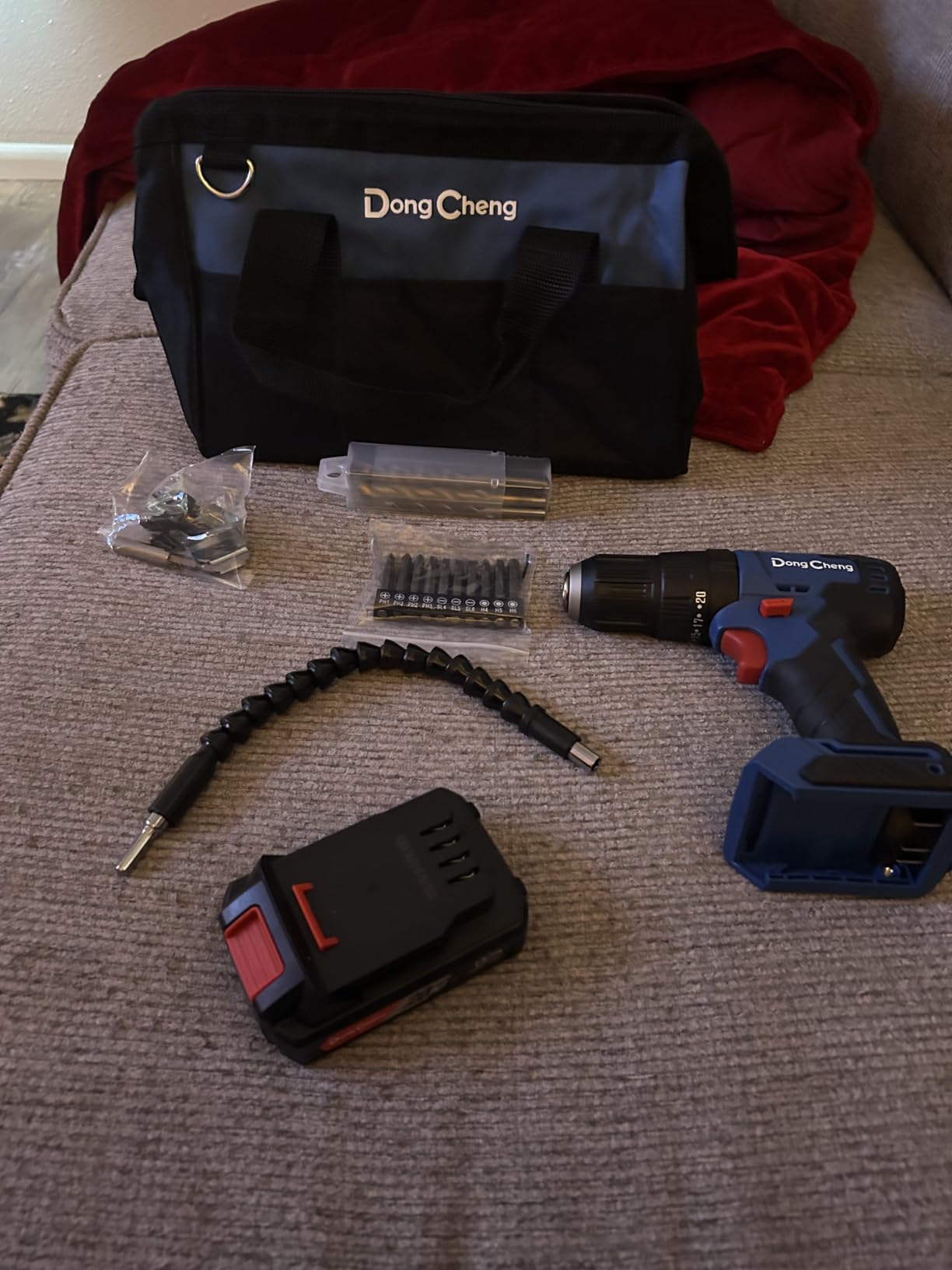 Dong Cheng 20V Brushless Heavy-duty Impact Drill, 443 in-lbs, 27000 IPM, 1/2