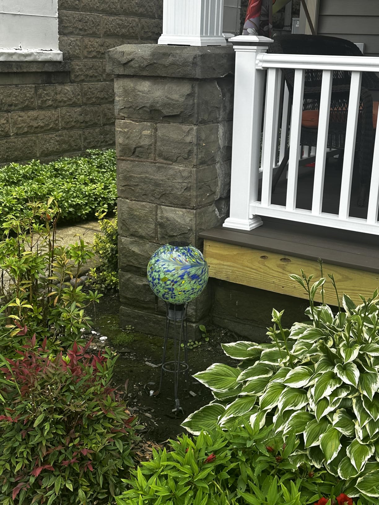 VCUTEKA Solar Gazing Ball, Glass Garden Globes for Outdoor Decor, 10