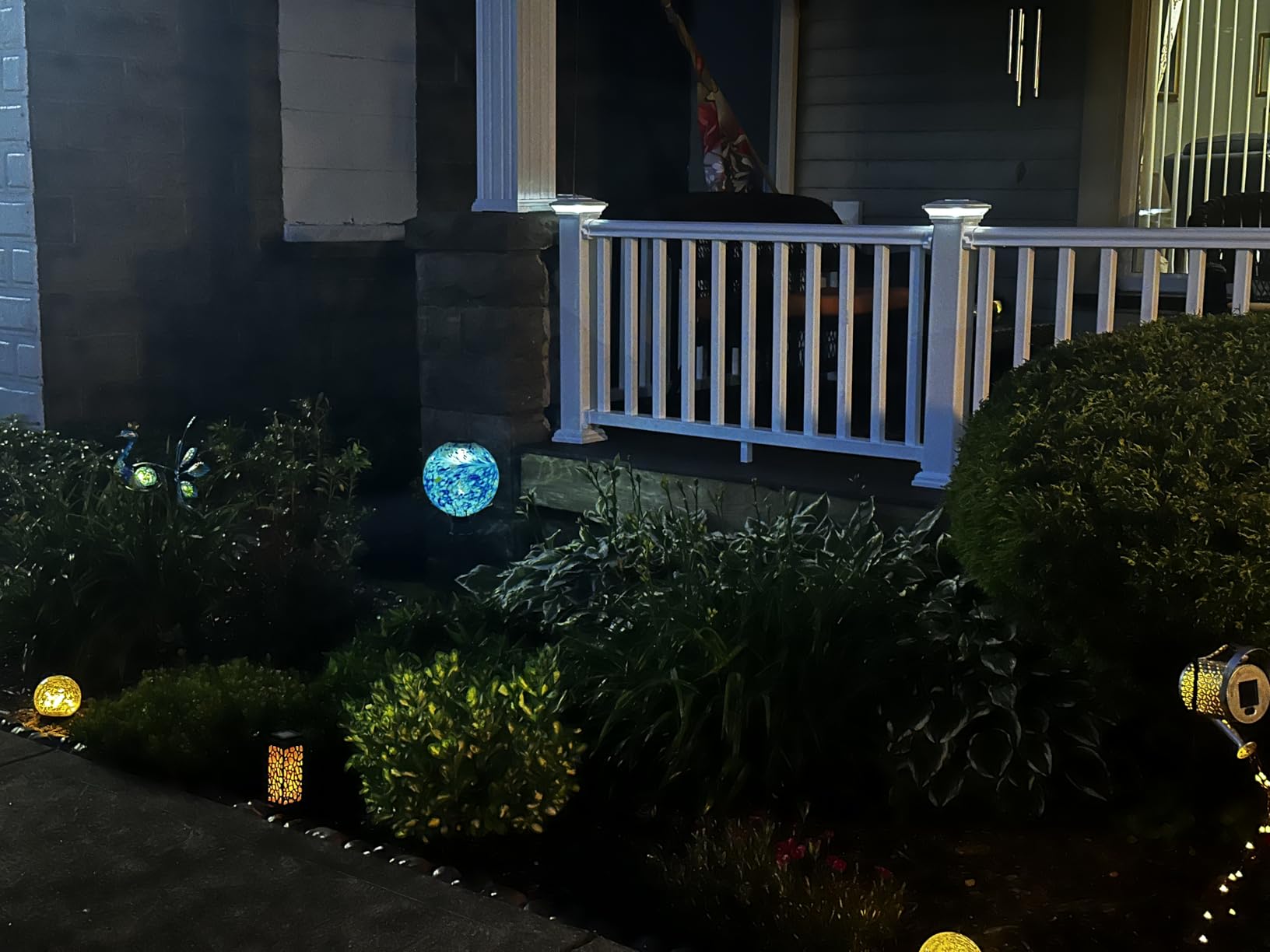 VCUTEKA Solar Gazing Ball, Glass Garden Globes for Outdoor Decor, 10