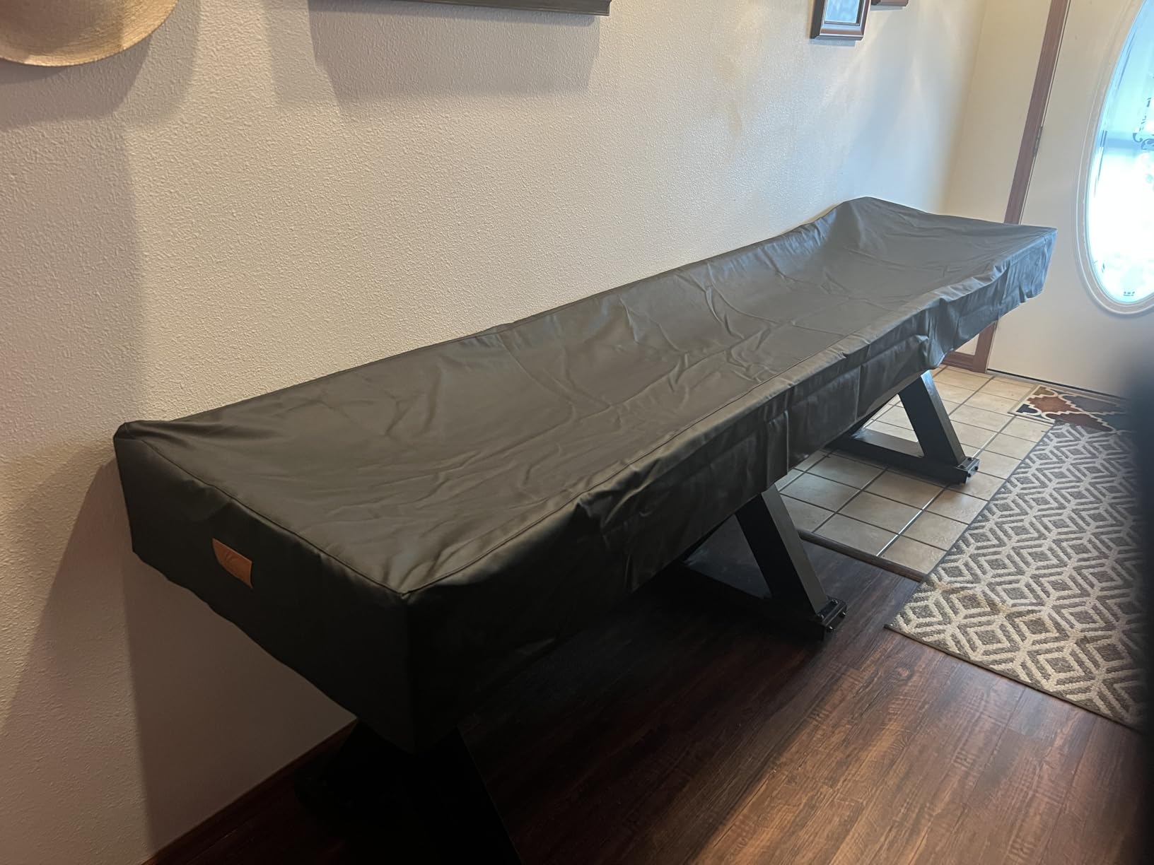 K-Musculo Shuffleboard Table Cover, Heavy Duty Leatherette Waterproof & Tearproof Shuffleboard Covers Fit for 9FT (108