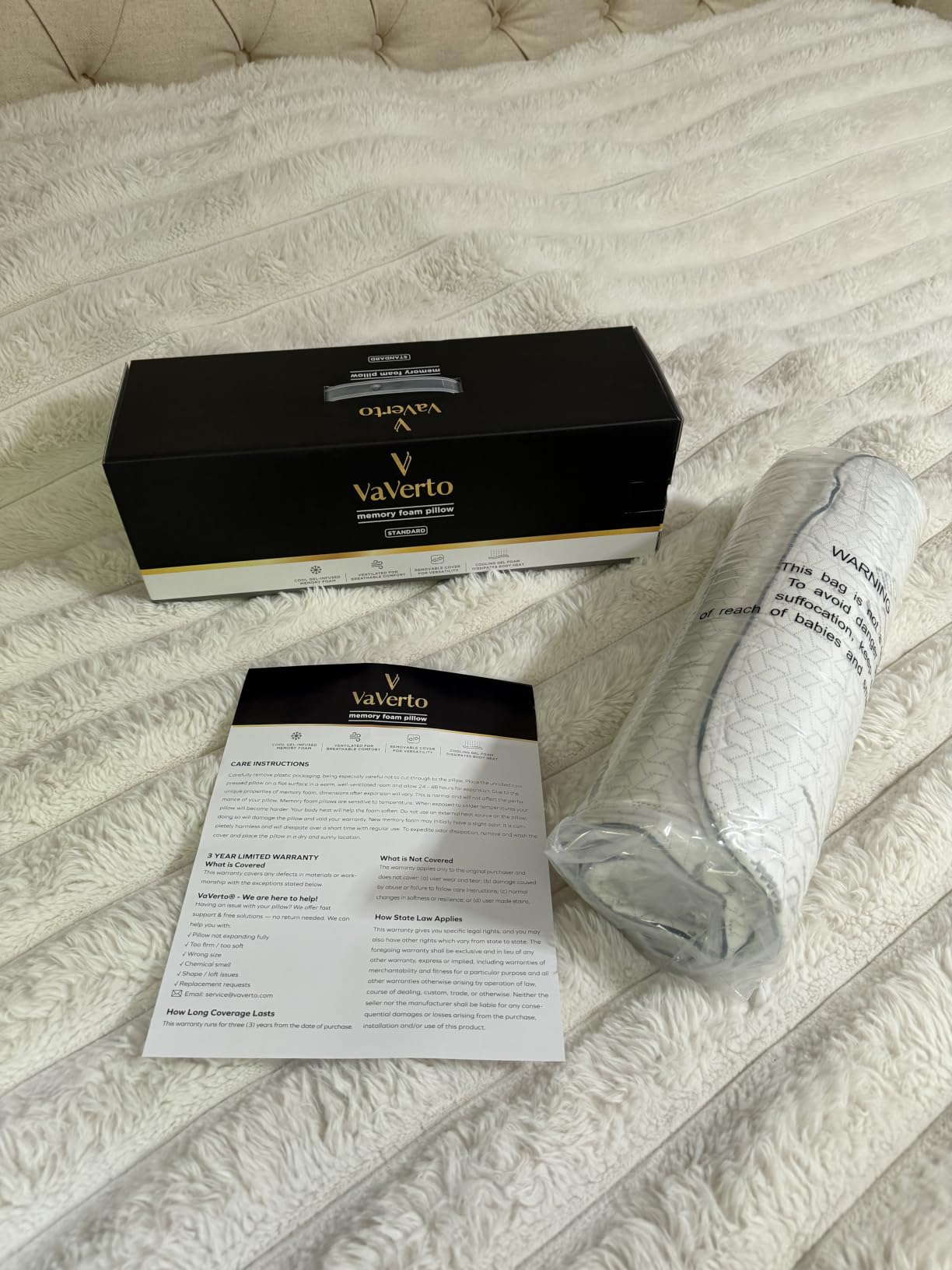 Memory Foam Pillows - Cooling Firm Pillow - Standard Size 1-Pack | Memory foam pillow - Back stomach & side sleepers - Shoulder & back pain relief - Cooling pillow washable bamboo viscose cover customer photo 1