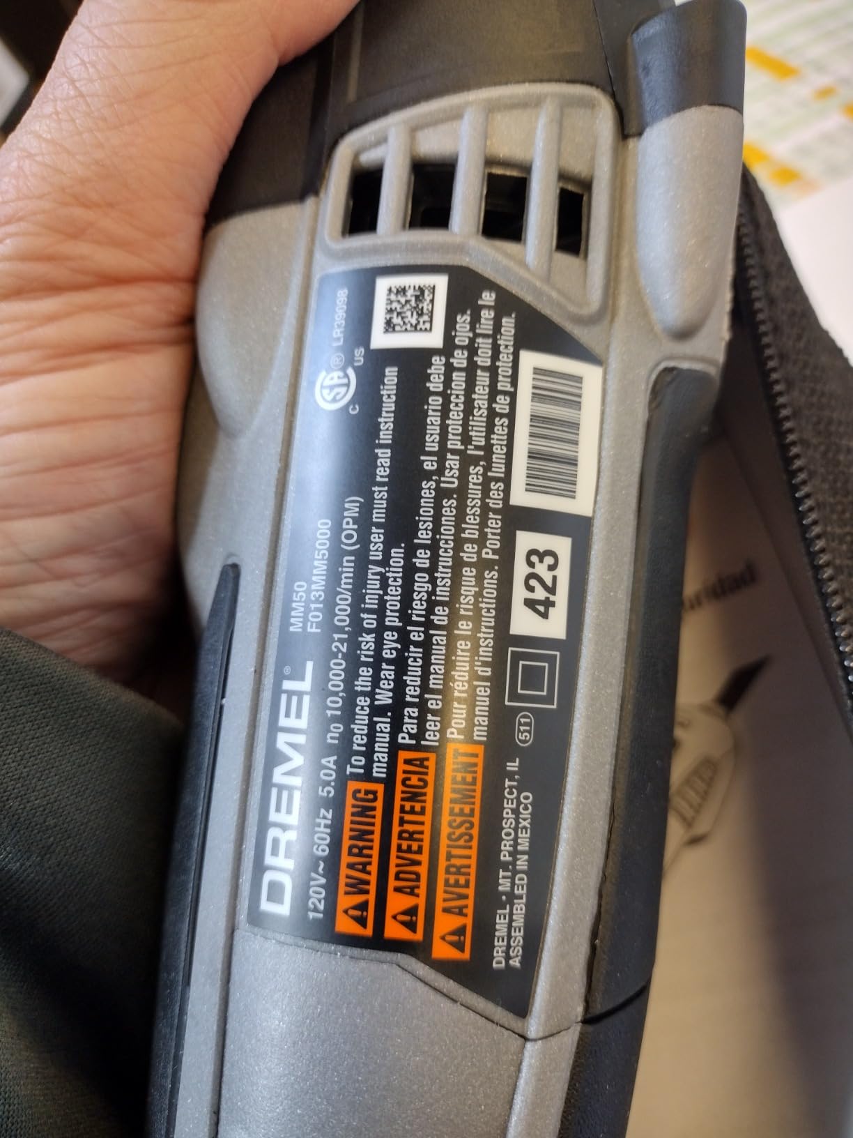 Dremel Multi-Max MM50 5 Amp Oscillating Multi Tool Kit with Variable Speed, Corded Power, 16 Multitool Accessories and Storage Bag- Ideal for Metal & Wood Cutting, Sanding, and Box Cutouts customer photo 1