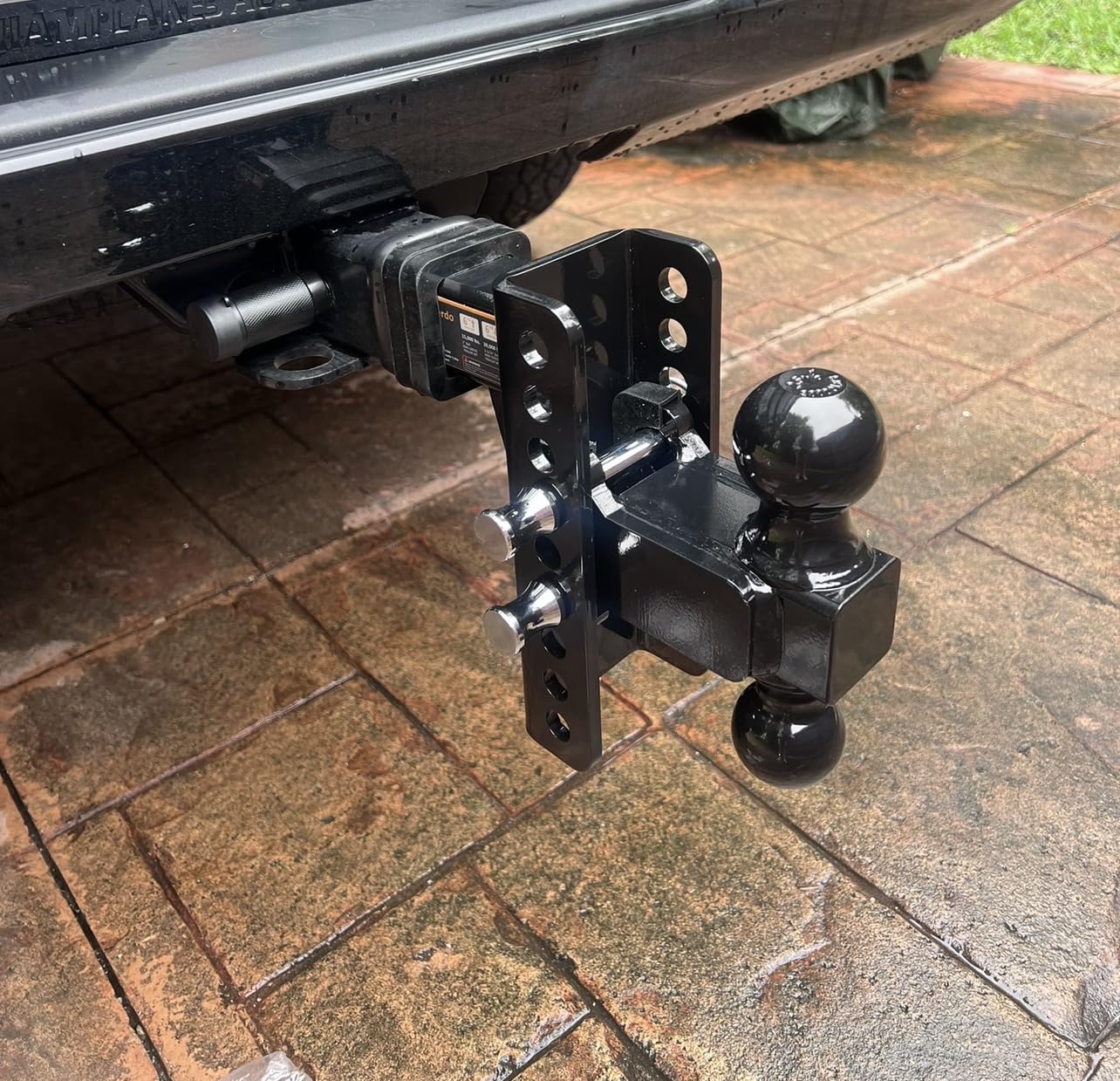 Adjustable Trailer Hitch - Drop Hitch - Tow Hitch with 2 Inch Receiver, 6 Inch Drop/Rise, 2