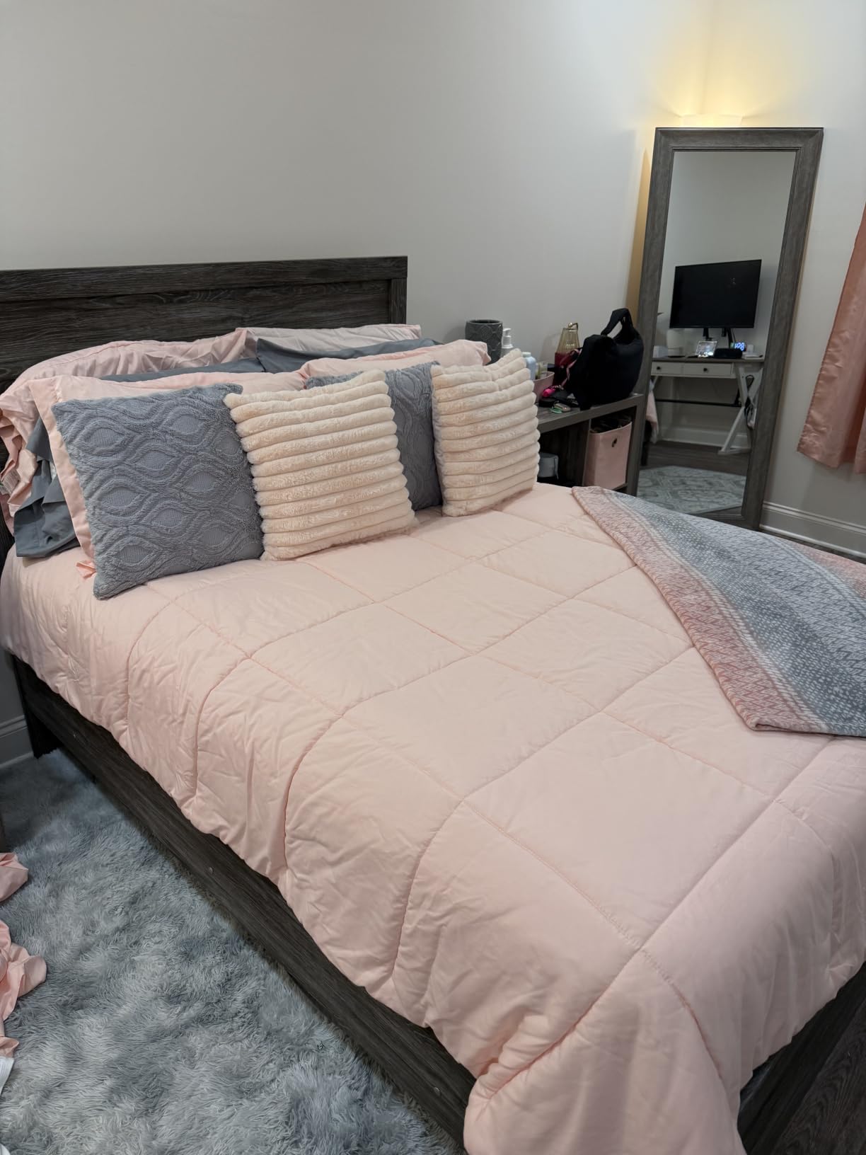 Queen Comforter Set, 7-Piece Bed in a Bag, Beige | OEKO-TEX Certified, Box-Stitched Design, 240 GSM Down Alternative Fill, All-Season Comfort, Sheets, Pillowcases & Shams customer photo 1