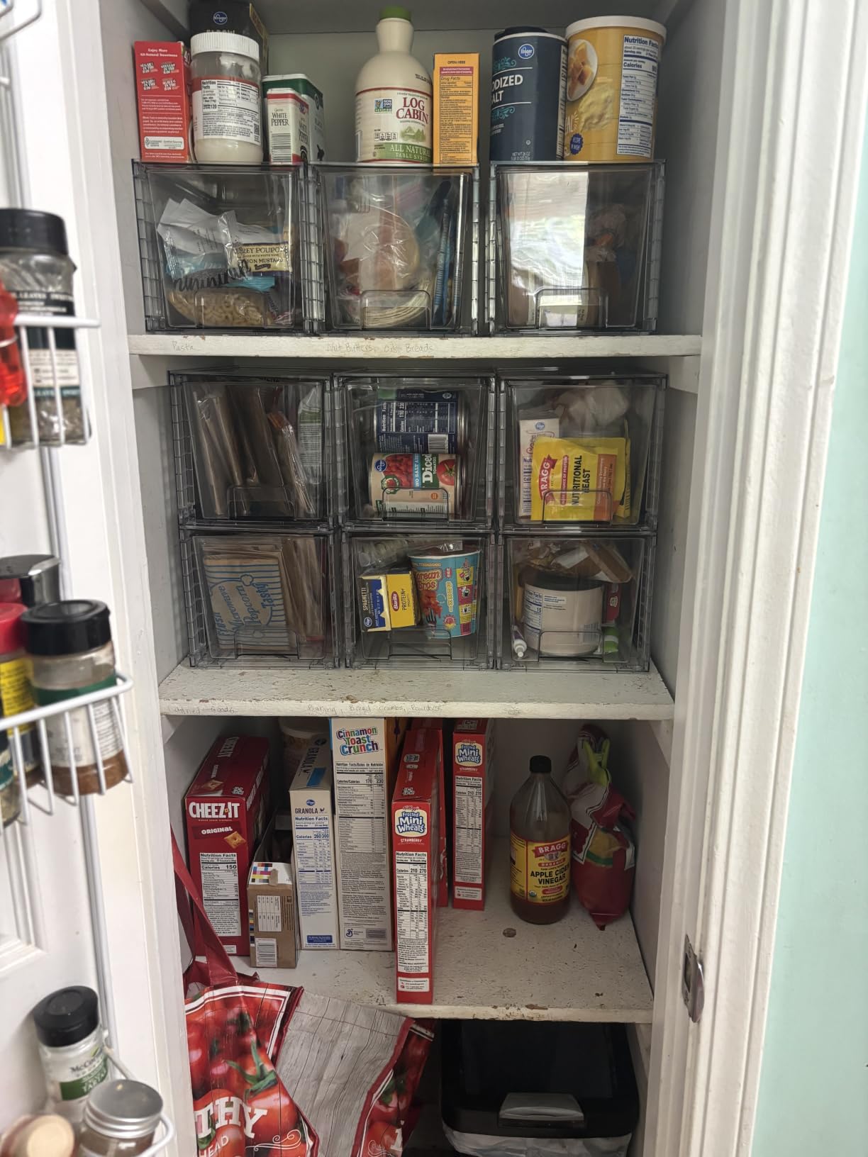 Vtopmart 4 Pack Stackable Clear Pantry Storage Drawers, Large | Large Clear Drawers with Handles. Stackable, Easy to Assemble, Non-slip and Sturdy for Pantry, Kitchen, Cabinet & Bathroom. customer photo 2