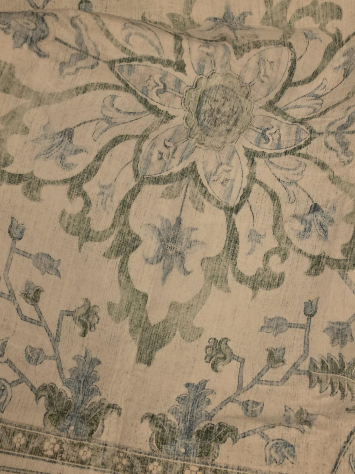 RELEANY Washable Area Rug, Round 8ft, Brick/Brown/Green | Non-Slip, Water Repellent, Pet Friendly, Easy to Clean, Vintage Floral Boho Decor for Living Room Bedroom Dining Room customer photo 1