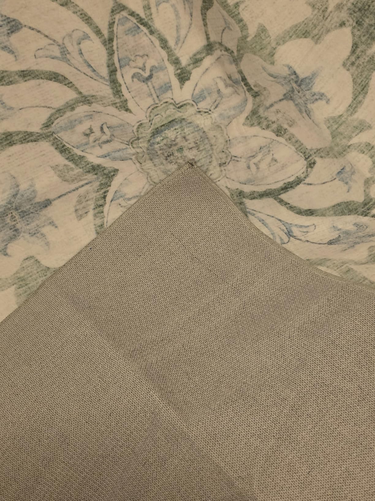 RELEANY Washable Area Rug, Round 8ft, Brick/Brown/Green | Non-Slip, Water Repellent, Pet Friendly, Easy to Clean, Vintage Floral Boho Decor for Living Room Bedroom Dining Room customer photo 2