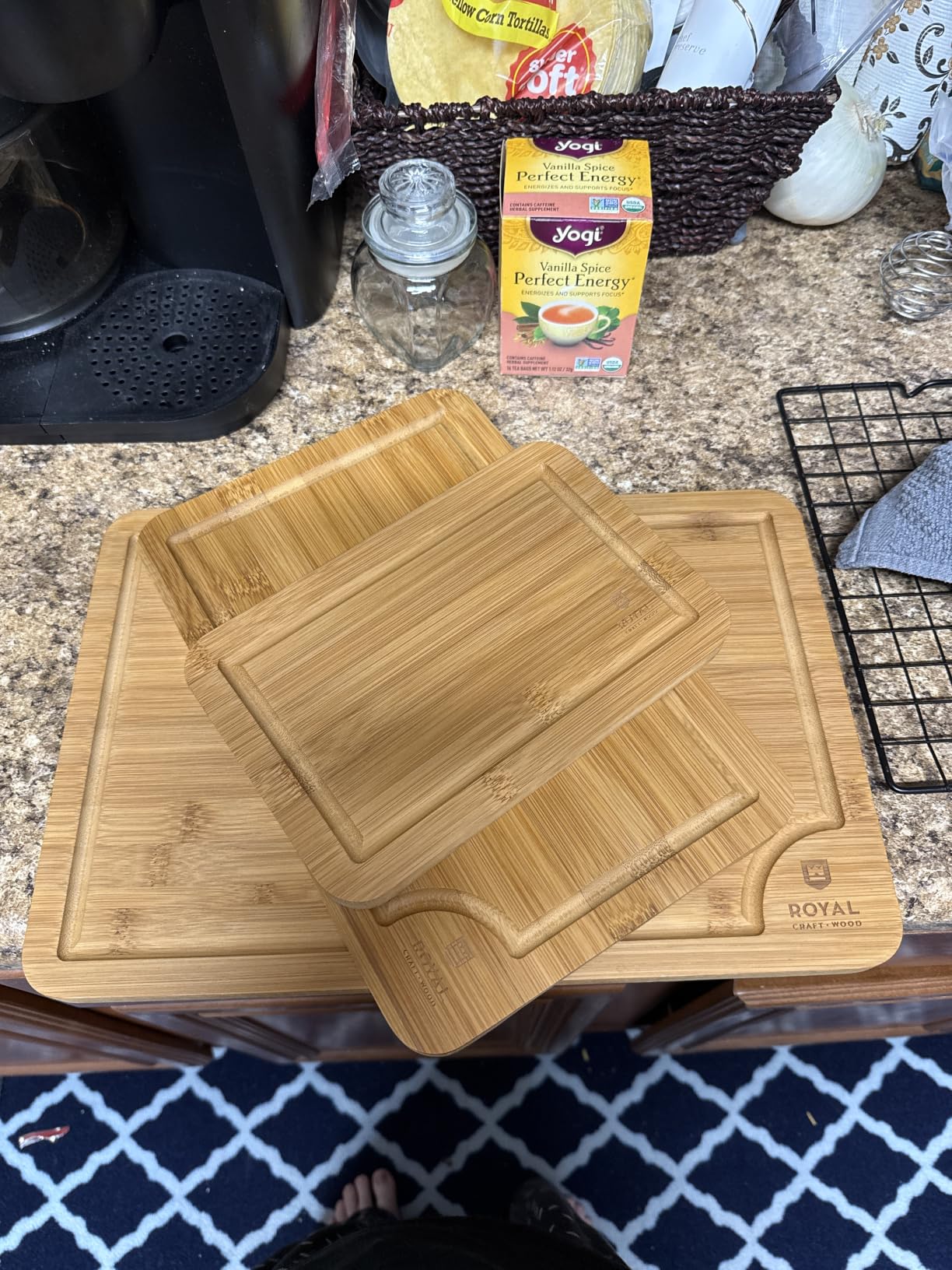 ROYAL CRAFT WOOD Wooden Cutting Boards for Kitchen Appliances - Non Toxic Bamboo Wood Cutting Board Set with Deep Juice Groove, Side Handles, Charcuterie & Butcher Block for Meat, Meal Prep & Serving customer photo 1