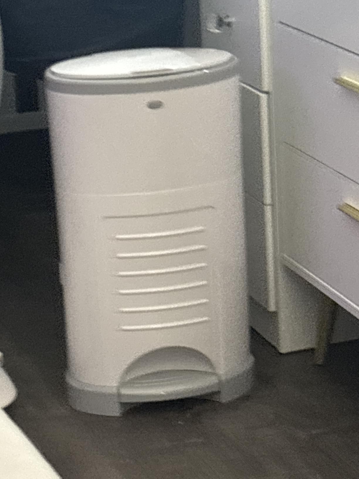 Diaper Dekor EKO Classic Diaper Pail Gift Set, White, Eco-Friendly, Hands-Free customer photo 2