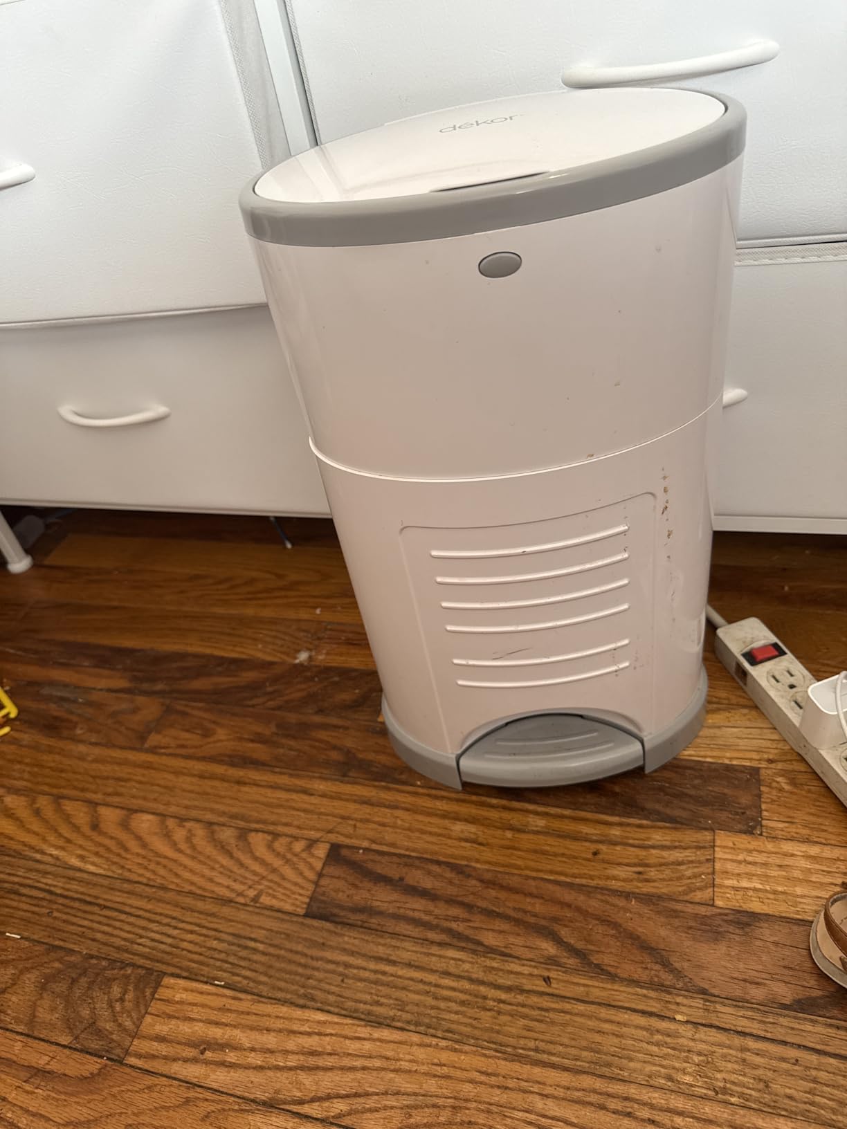 Diaper Dekor EKO MINI Diaper Pail, White, Eco-Friendly 70% Recycled Materials customer photo 2