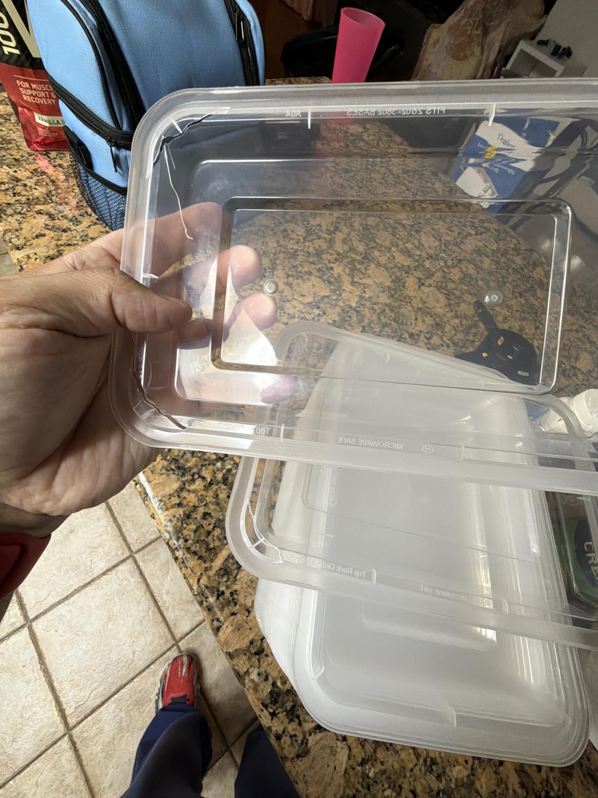 Dealusy 50 Pack (100-Piece) 24 oz Meal Prep Containers Reusable with Lids, Sturdy Leakproof & Food Safe, Microwave, Freezer, Dishwasher Safe Prep Containers, To Go Take Out Plastic Food Storage customer photo 2