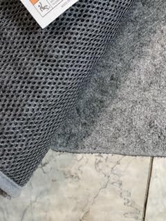LUMI Chenille Bathroom Rug, Non Slip Absorbent Bath Mat, Grey, 17