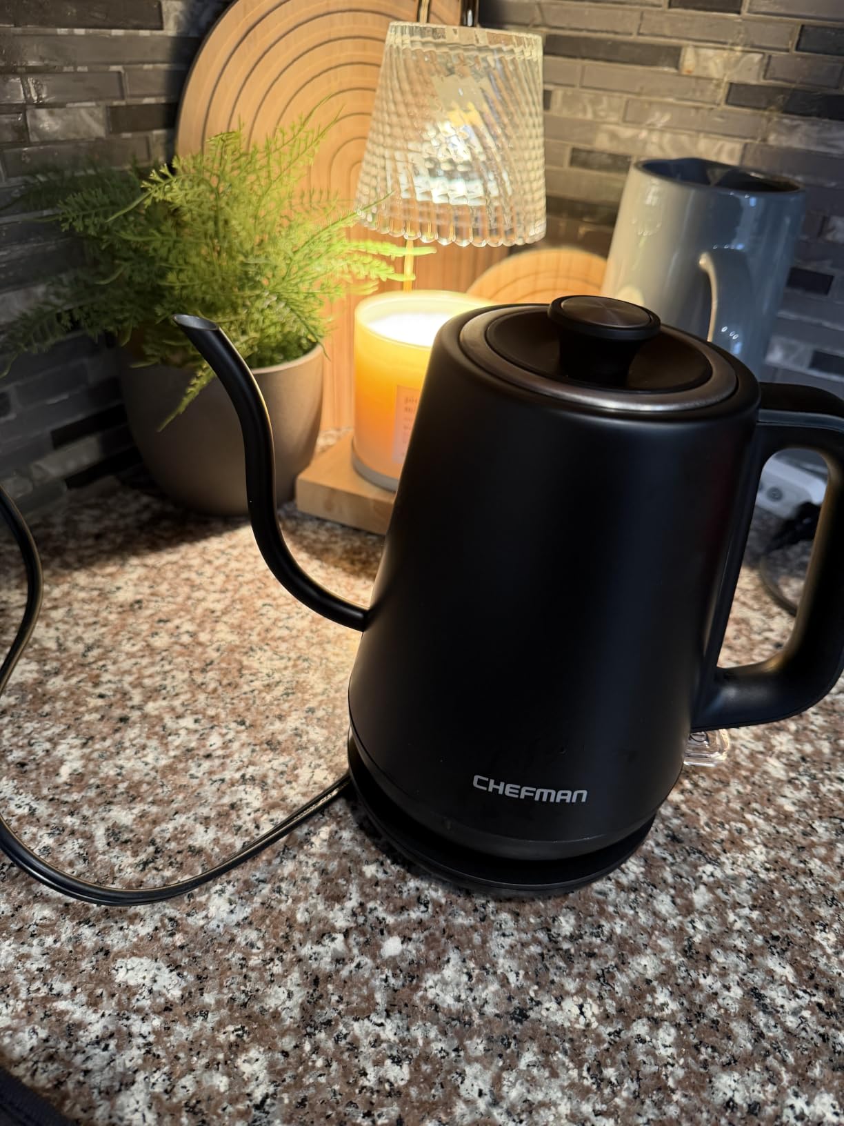 Chefman Gooseneck Electric Kettle, 0.8L Pour Over Tea Kettle for Coffee and Tea customer photo 1