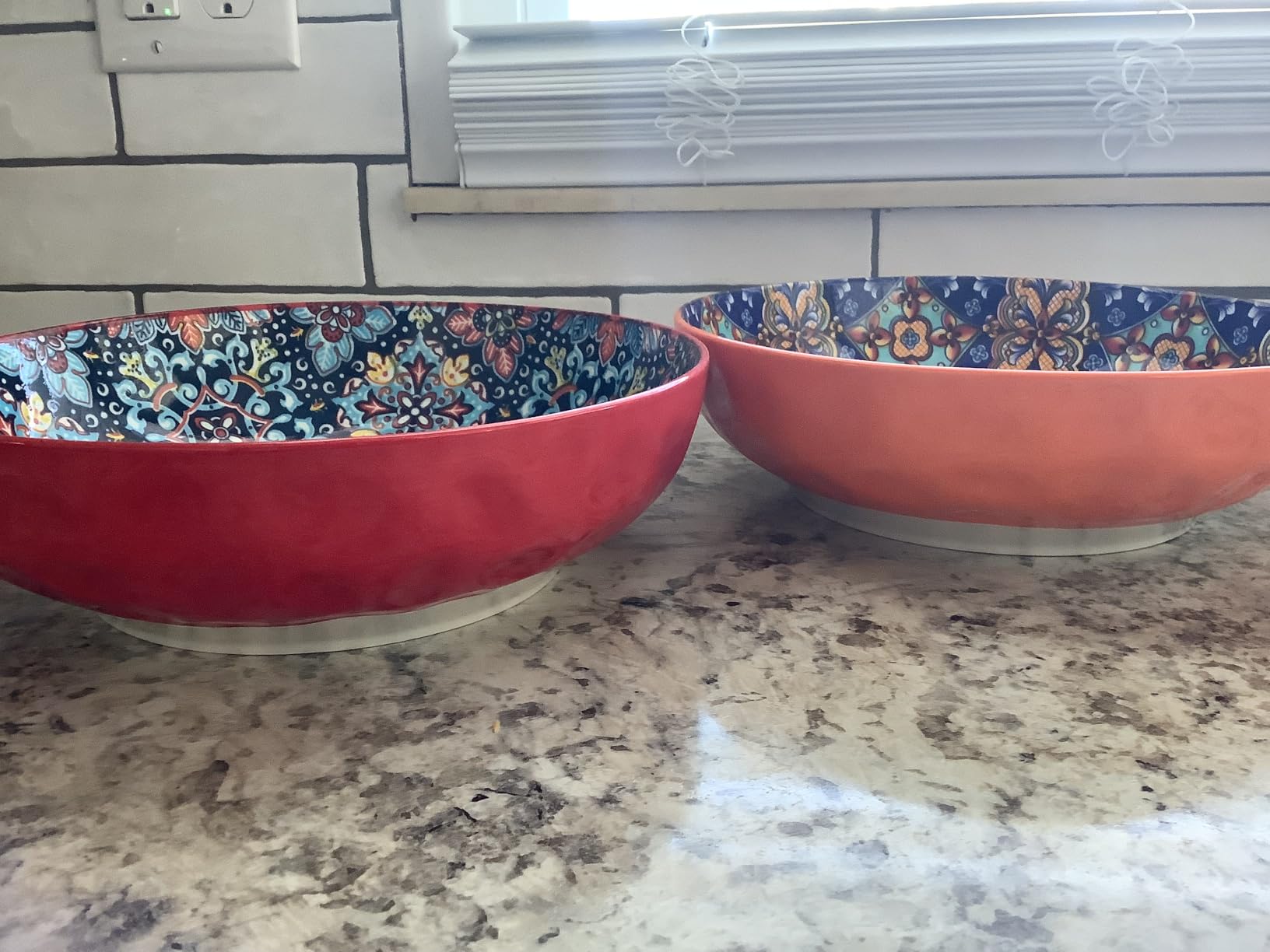 vancasso Large Serving Bowls, 78 Oz Extra Large Salad Bowls Set of 2, Bohemian Decorative Bowls customer photo 1