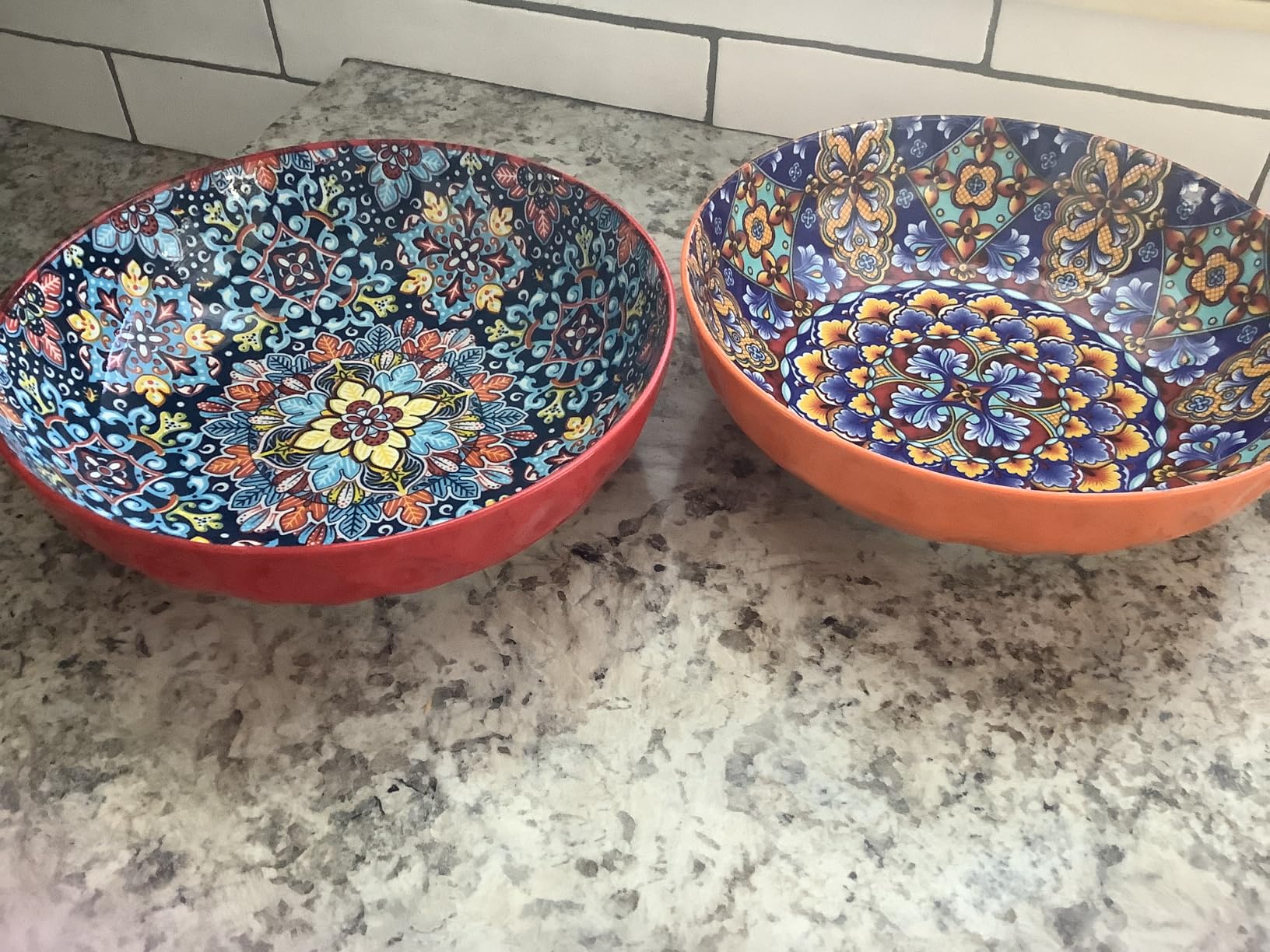 vancasso Large Serving Bowls, 78 Oz Extra Large Salad Bowls Set of 2, Bohemian Decorative Bowls customer photo 2