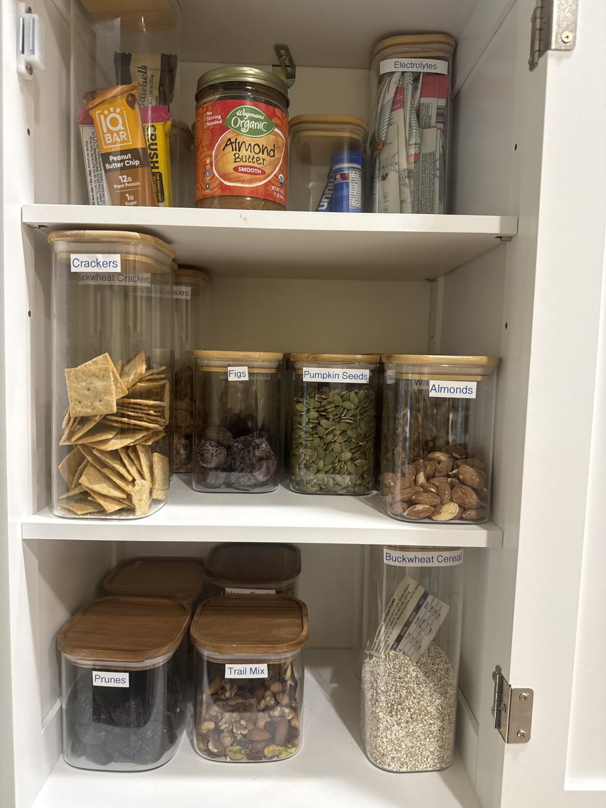 LIBWYS 12-Pack Square Glass Storage Jars with Bamboo Lids (0.6Qt/1.06Qt) - Stackable Food Containers for Pantry Organization, Coffee, Flour, Snacks, Tea | Kitchen Canisters Set customer photo 1