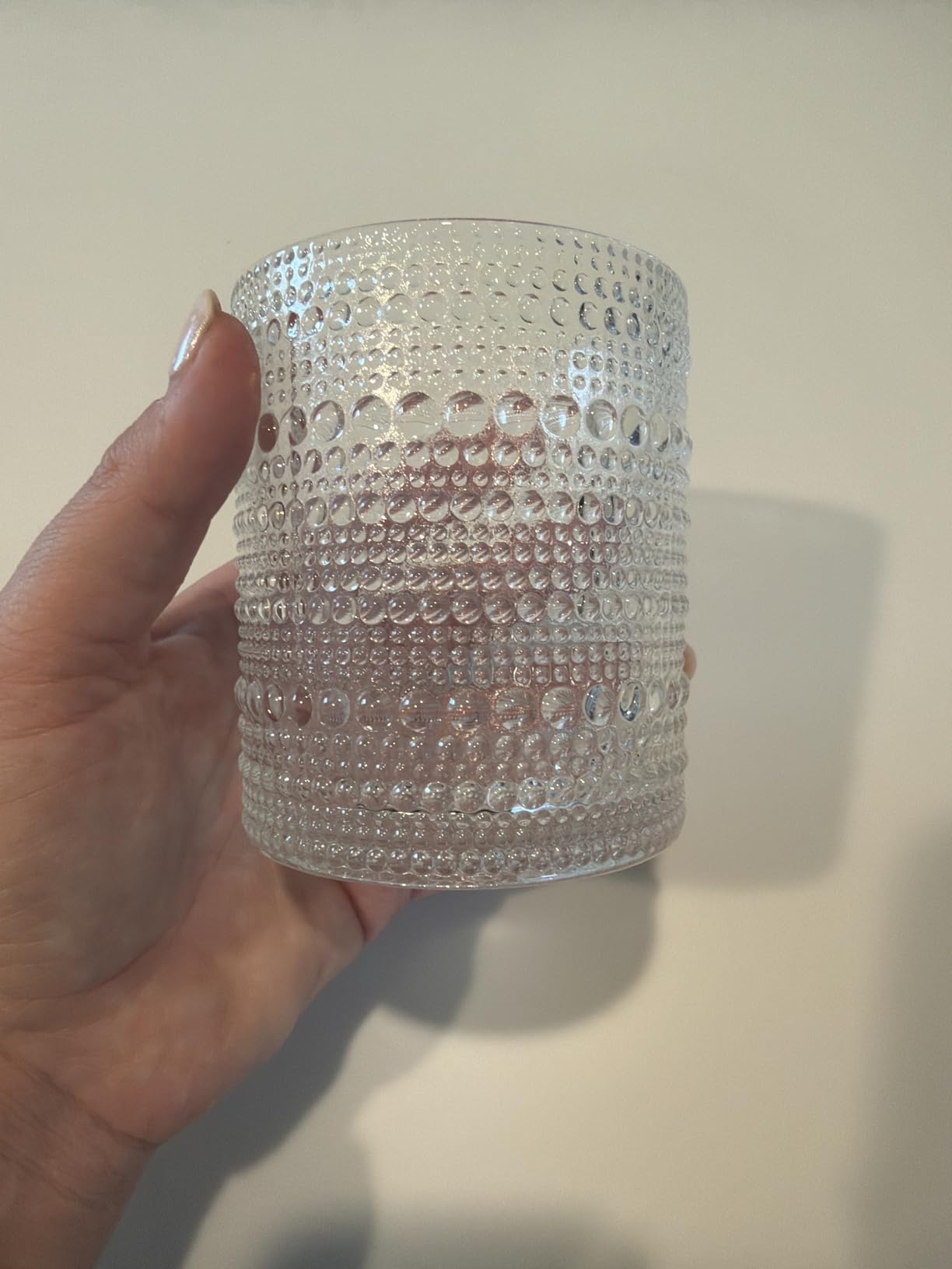 Moretoes Hobnail Drinking Glasses Set of 12, Vintage Water Glass Cups | 12 Oz Highball Glasses & 10 Oz Cocktail Glasses, Clear Embossed Boho Kitchen Bar Tumbler for Whiskey, Beer, Juice, Milk customer photo 2