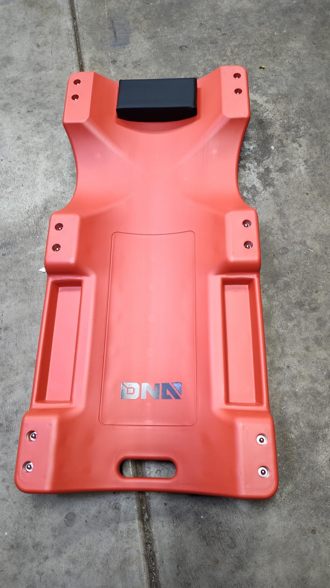 Auto Dynasty 40 in Low-Profile Under-Car Rolling Mechanic Creeper, Red | Padded Headrest & Dual Tool Trays, Heavy-Duty Plastic Supports 350 Lbs with 6 Casters, Ideal for Auto Repair and Garage Use customer photo 2